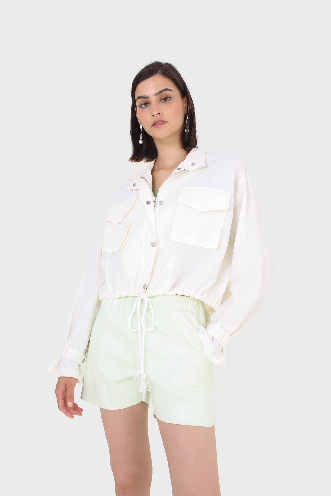 Ivory drawstring patch pocket windbreaker_7