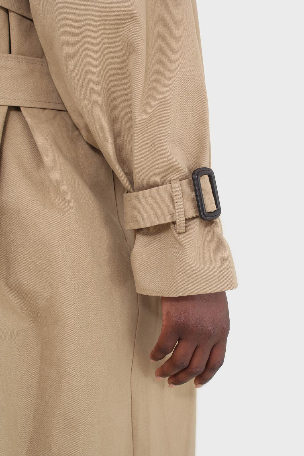 Dark beige classic double breasted trench coat_6