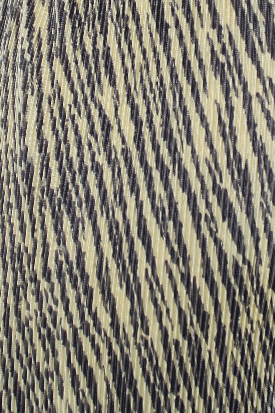 Yellow and grey zebra micro pleated trousers_6
