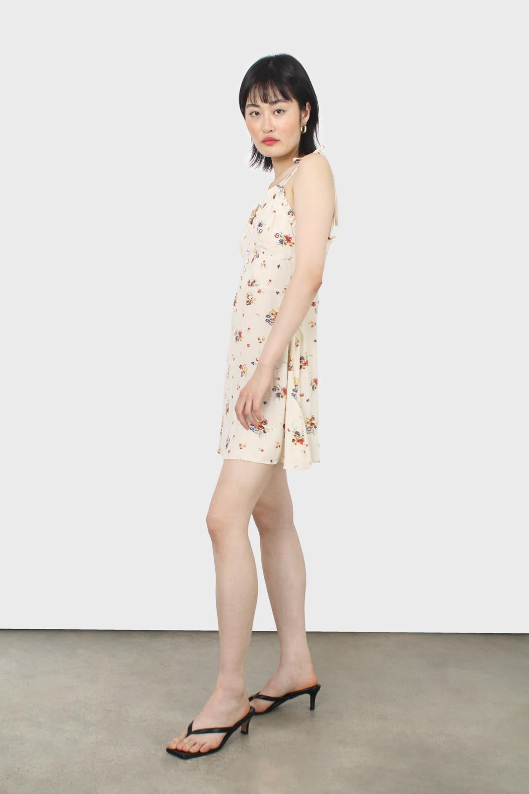 Ivory floral tie strap mini dress_4