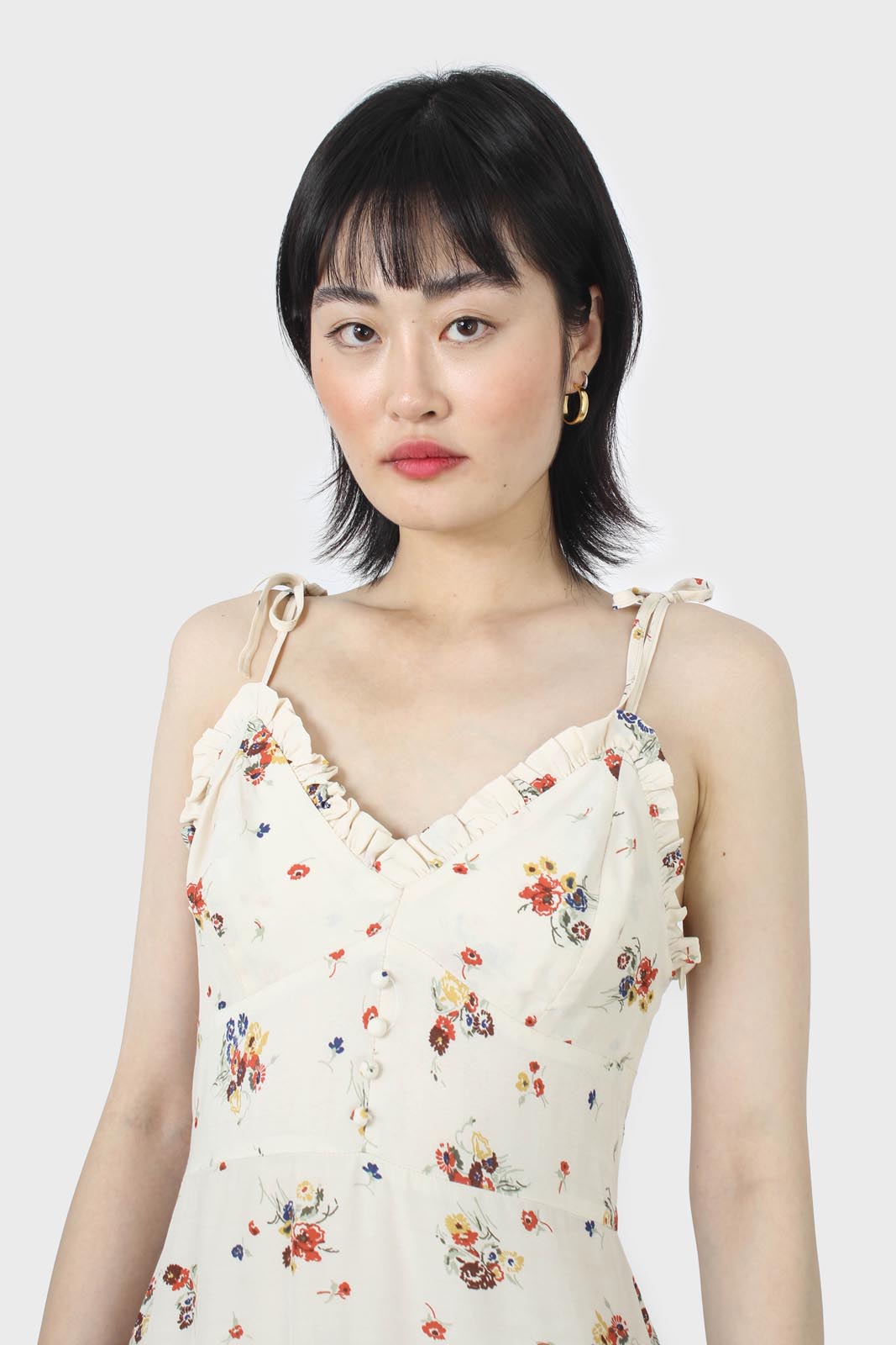 Ivory floral tie strap mini dress_3