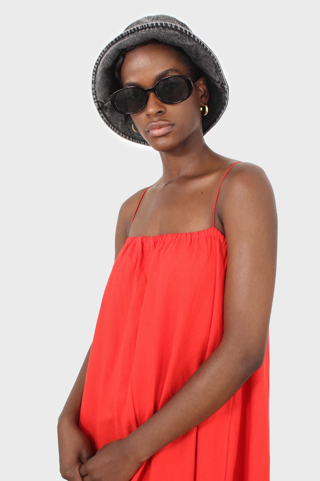 Bright red thin strap maxi dress_3