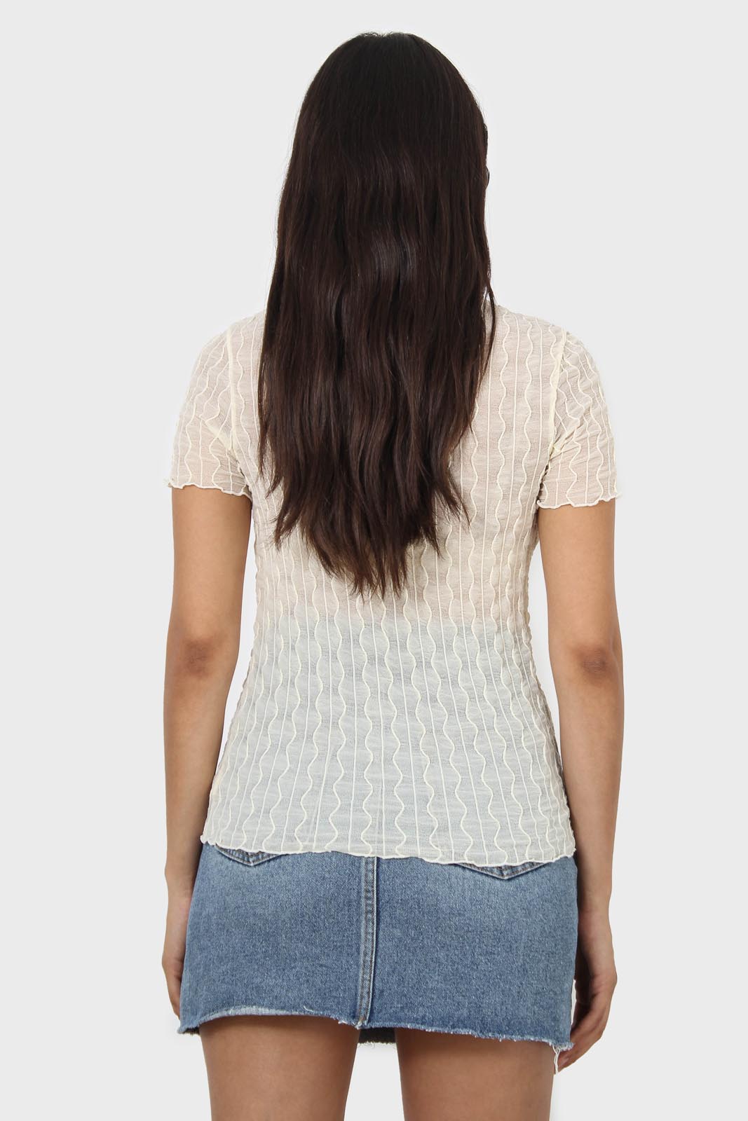Ivory wave patterned semi sheer top_2