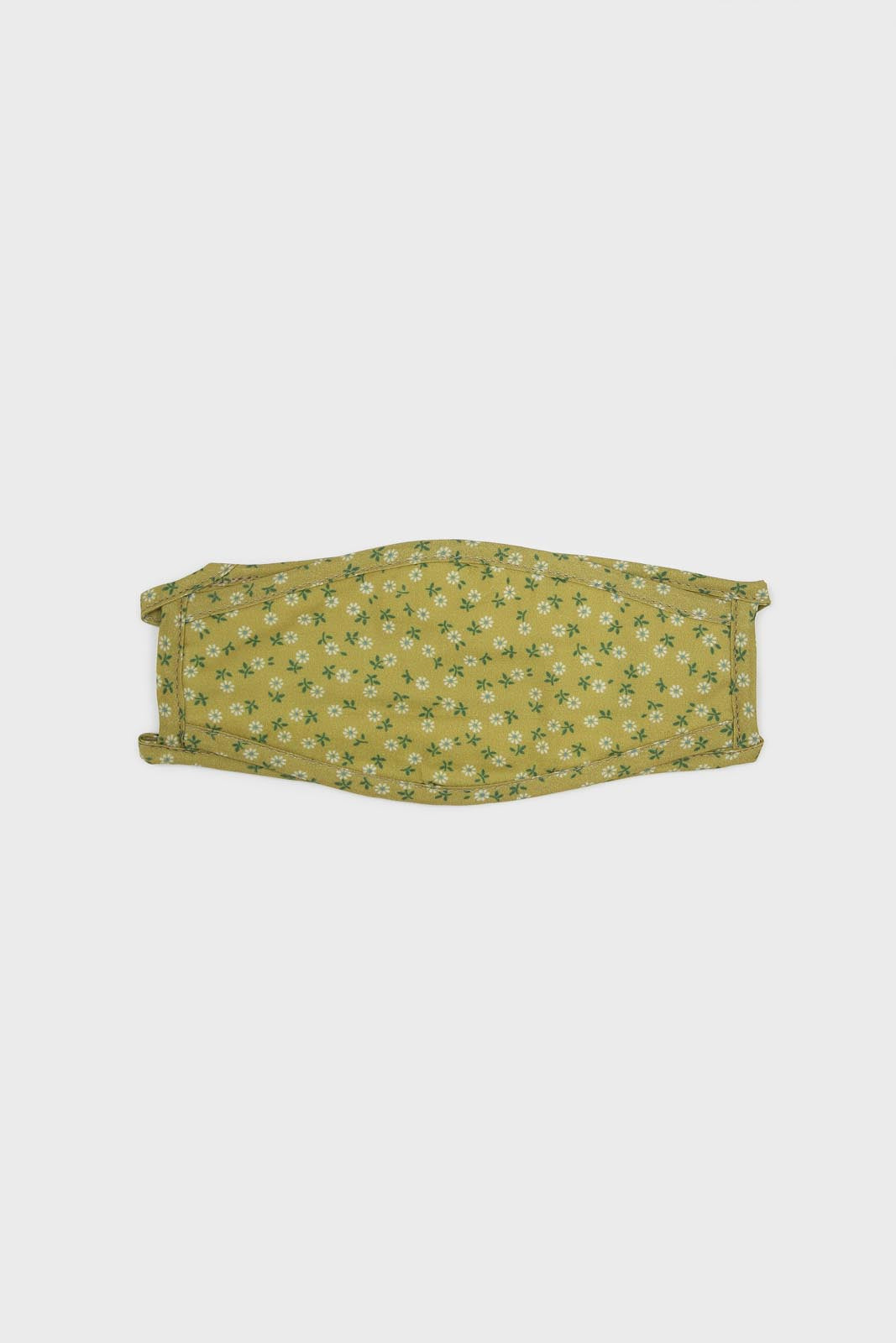 Mustard tiny daisy cotton face mask_2