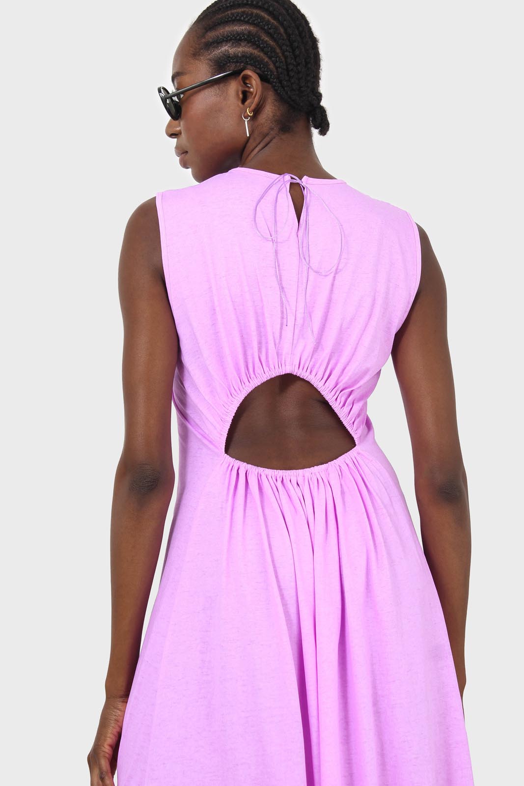 Pinky purple peek back jersey dress_9
