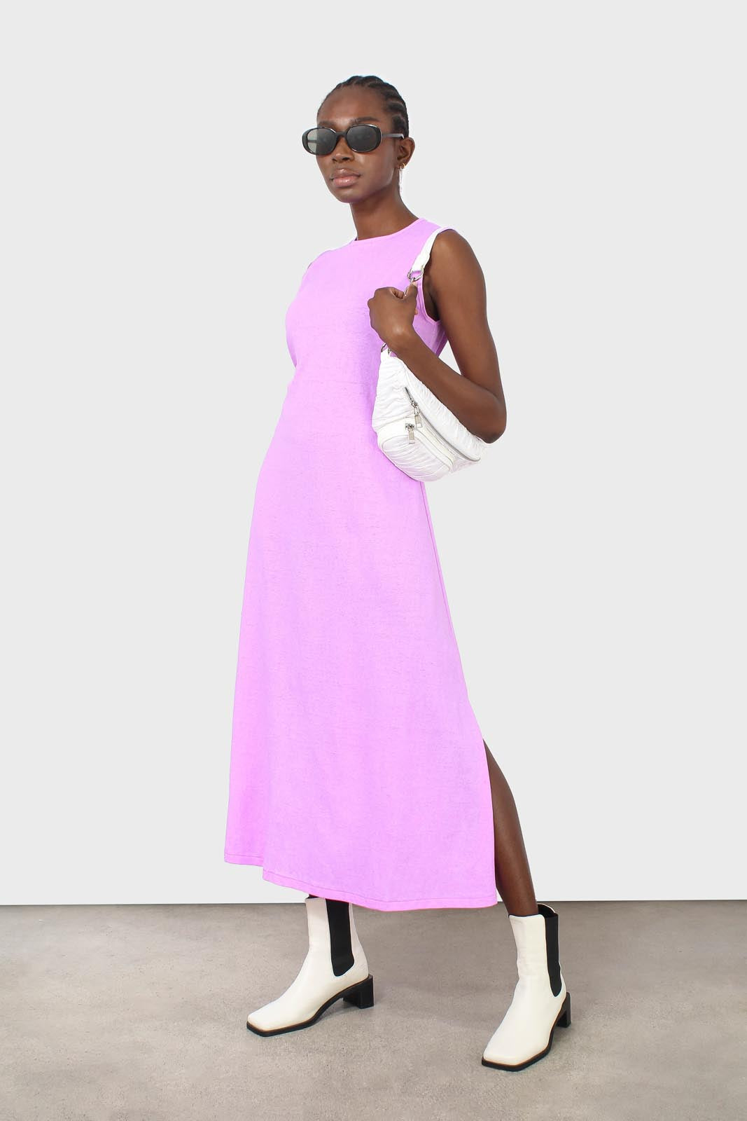 Pinky purple peek back jersey dress_10