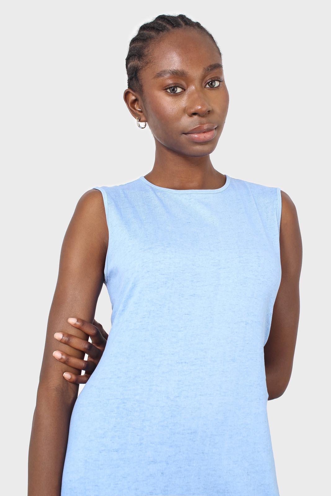 Baby blue peek back jersey dress_13