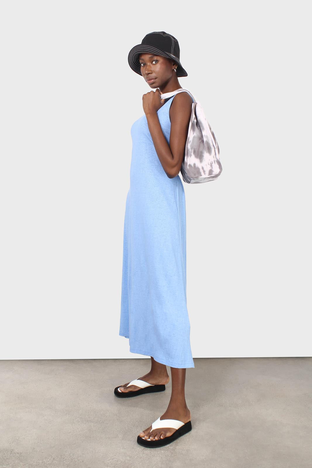 Baby blue peek back jersey dress_9