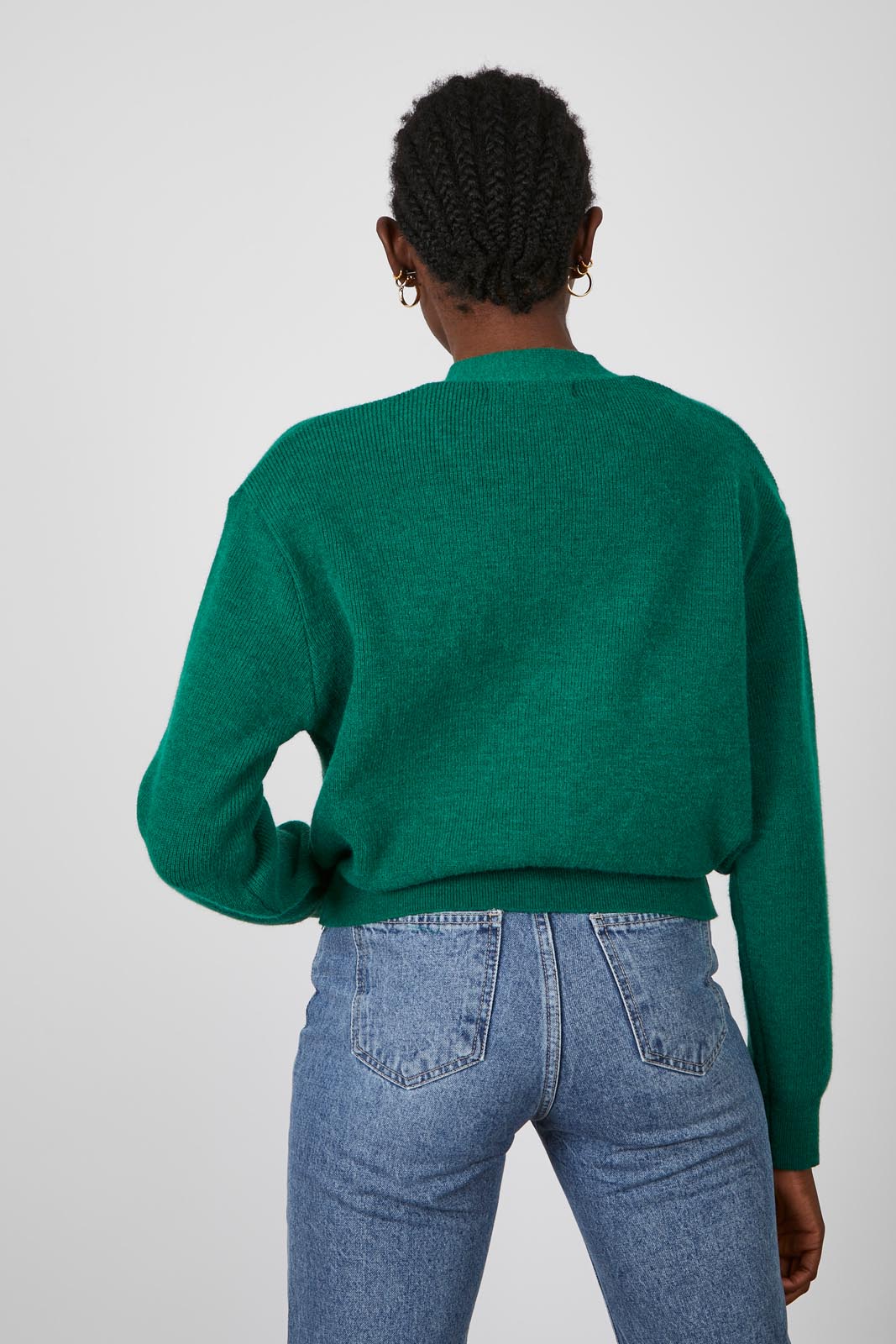 Emerald green smart cardigan_5