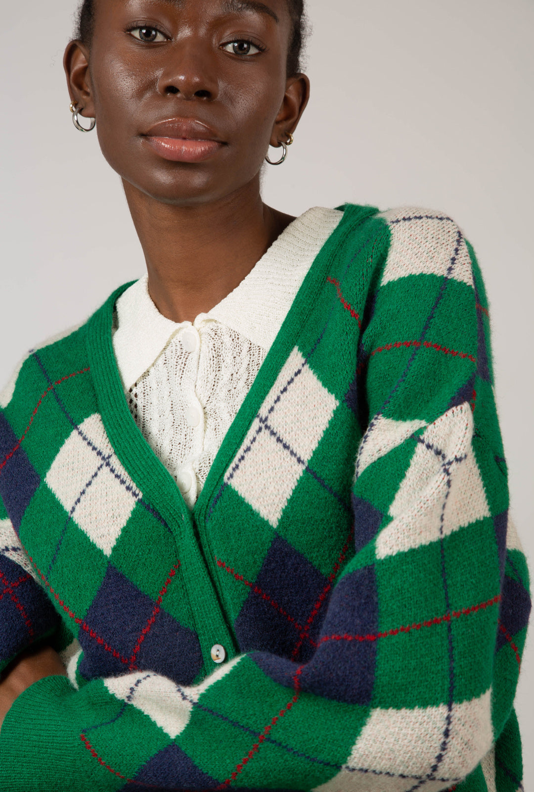 Green and navy argyle intarsia cardigan_6