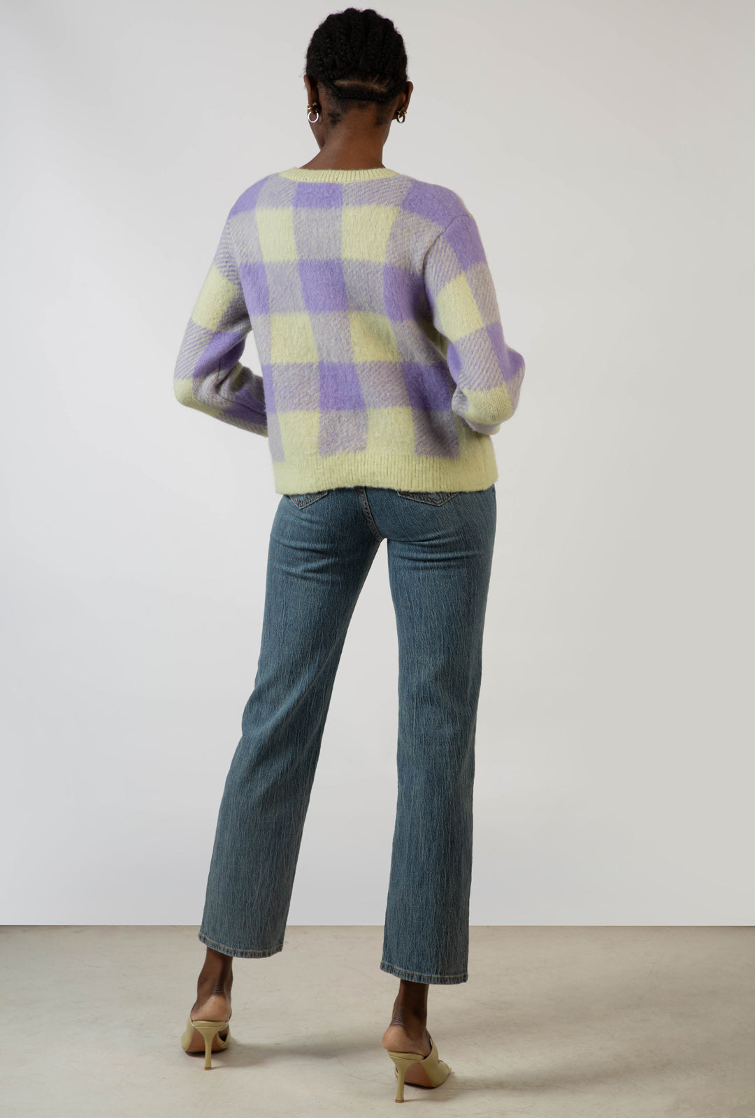 Mint green and lilac block plaid jumper_7