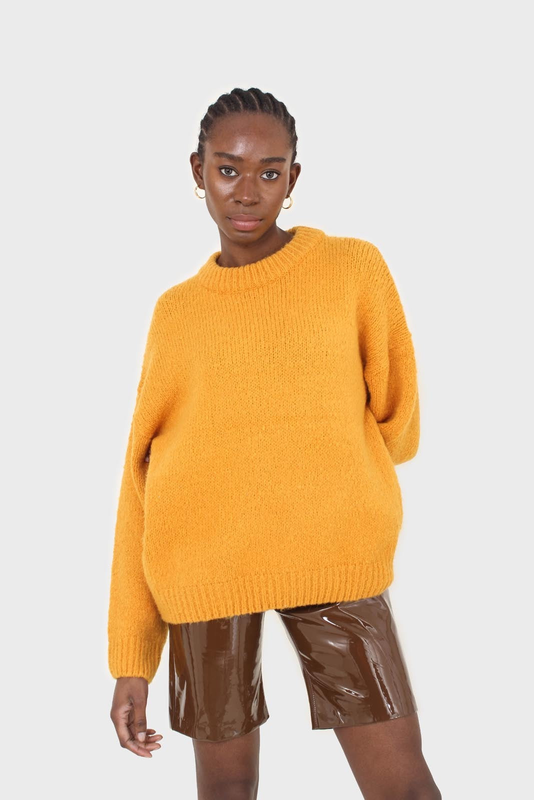 Bright orange oversized crew neck jumper_3