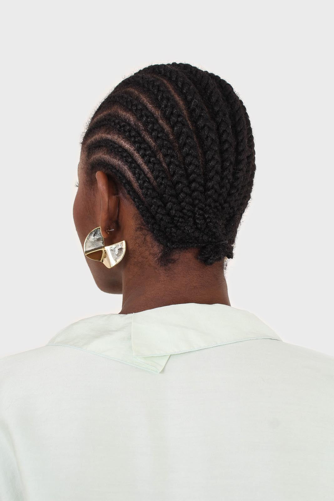 Mint green semi sheer pocket shirt_8