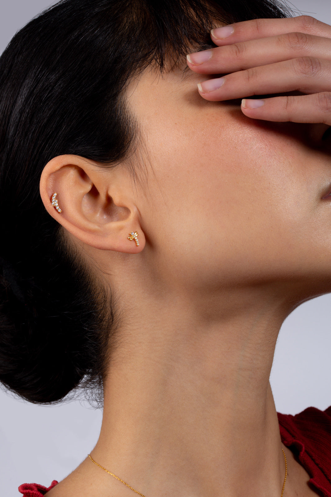 Silver diamante dragonfly stud_4