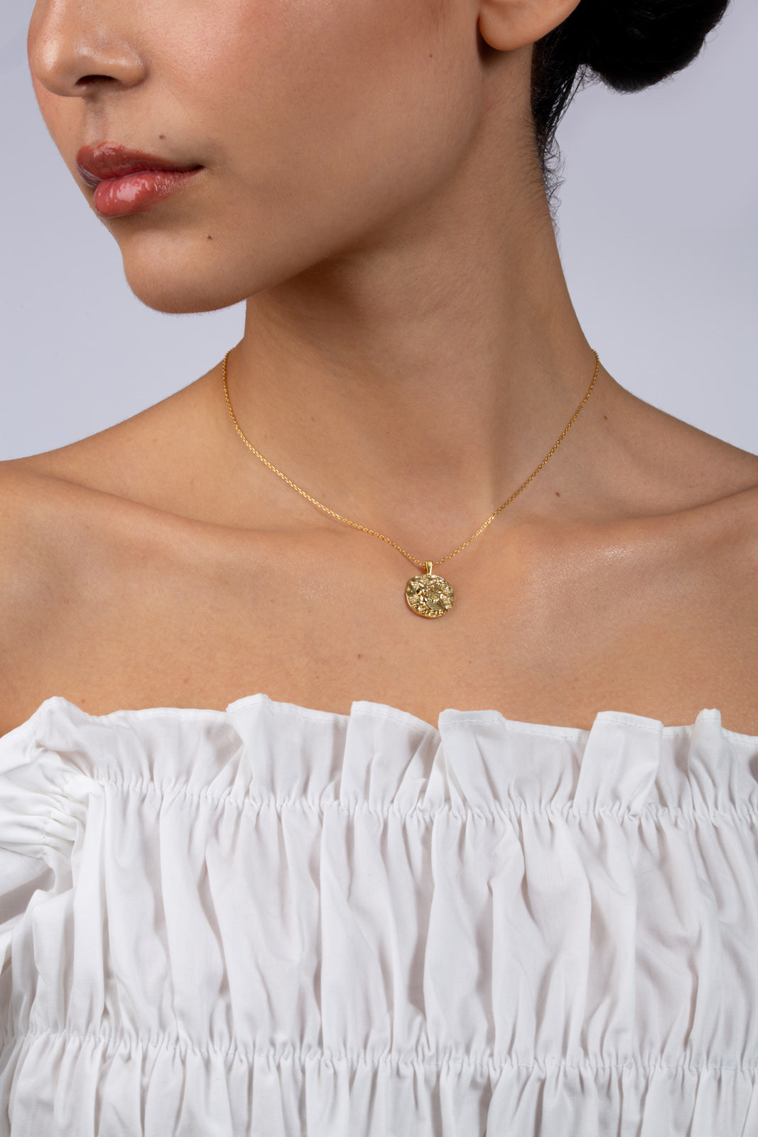 Gold zodiac charm necklace - Leo_4