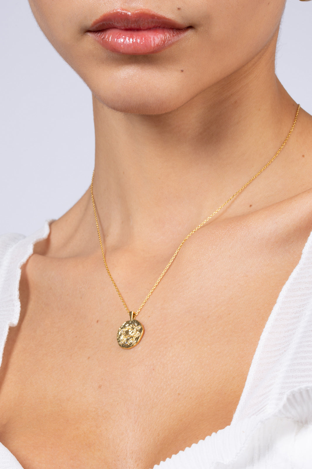 Gold zodiac charm necklace - Gemini_3