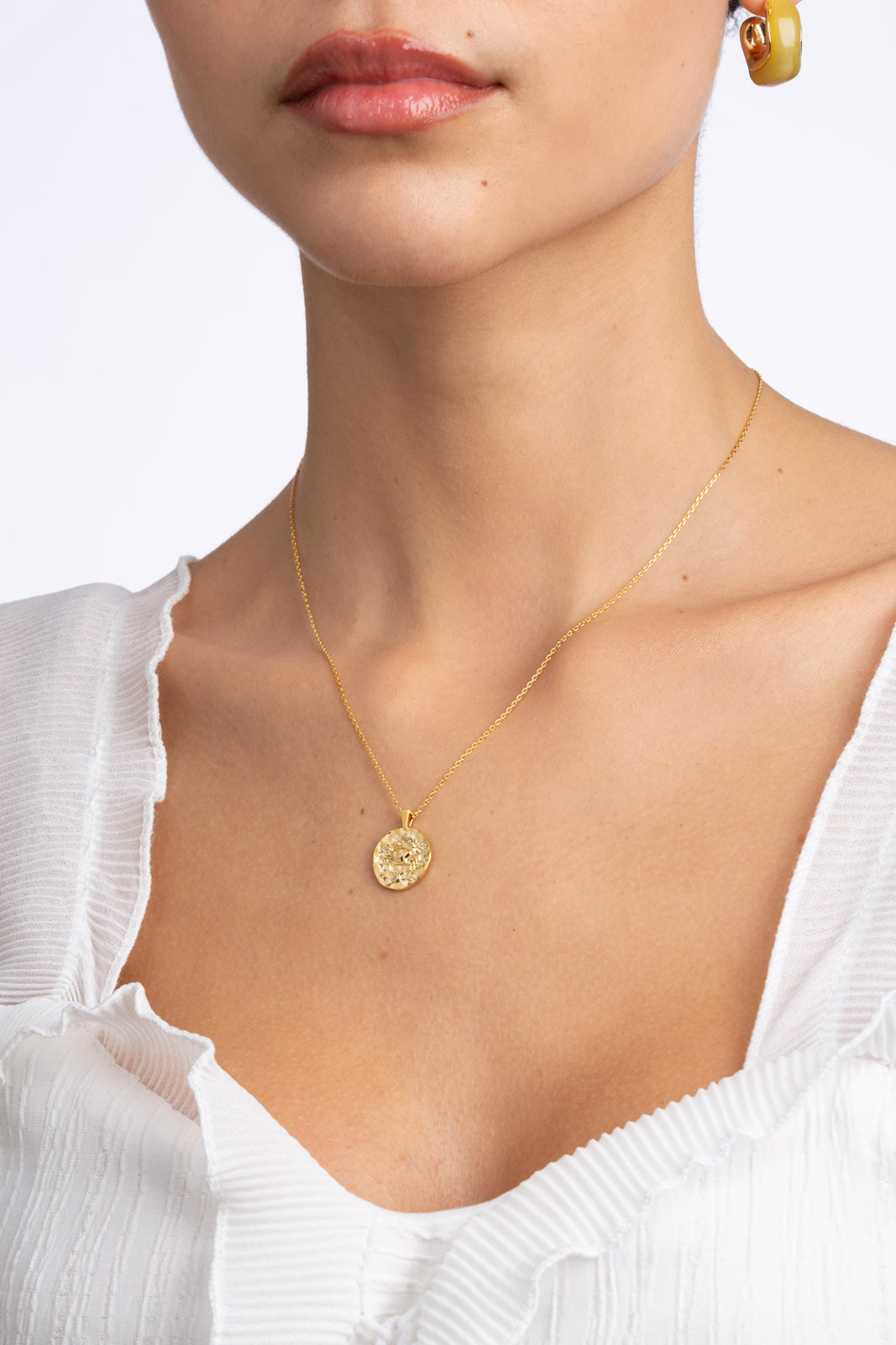 Gold zodiac charm necklace - Gemini_4
