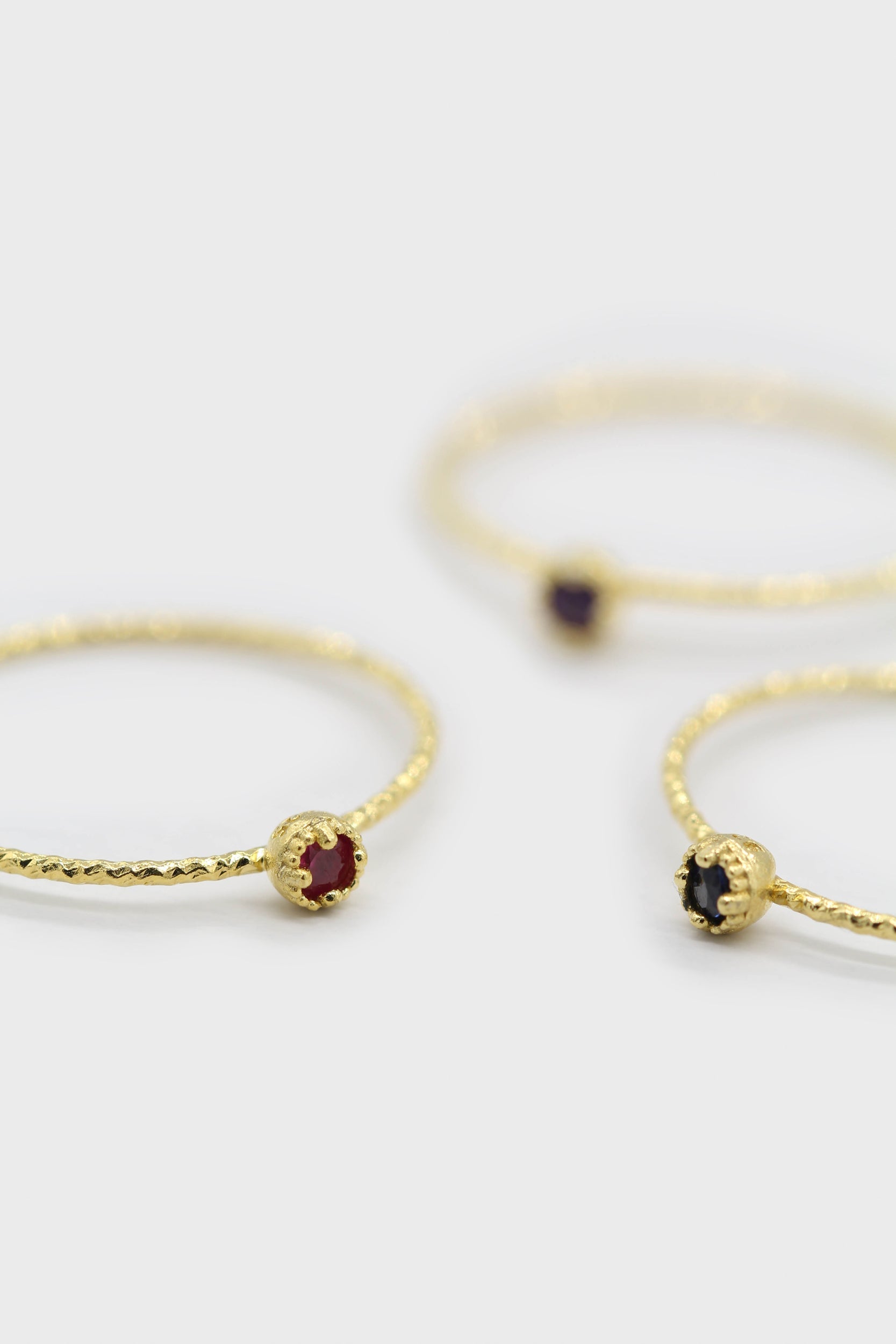 Gold ruby birthstone ring / Jul - red_1