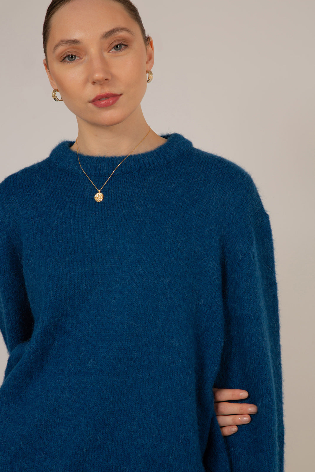 Bright blue alpaca blend jumper_6
