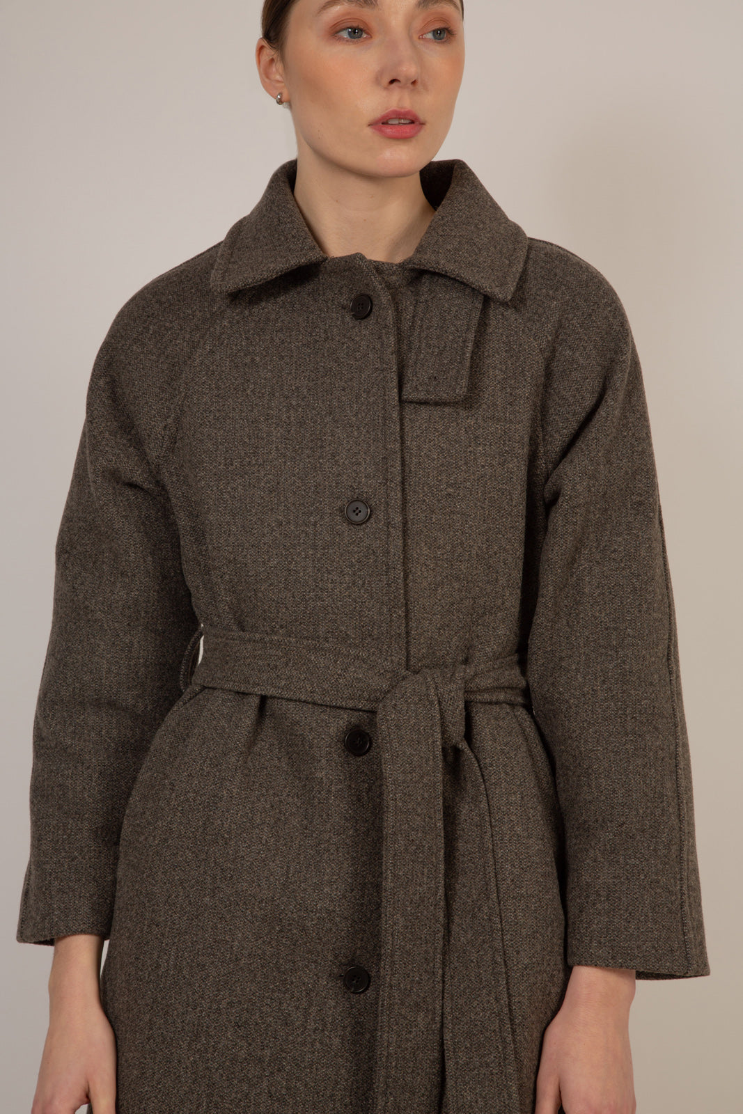 Light brown wool blend belted coat_2