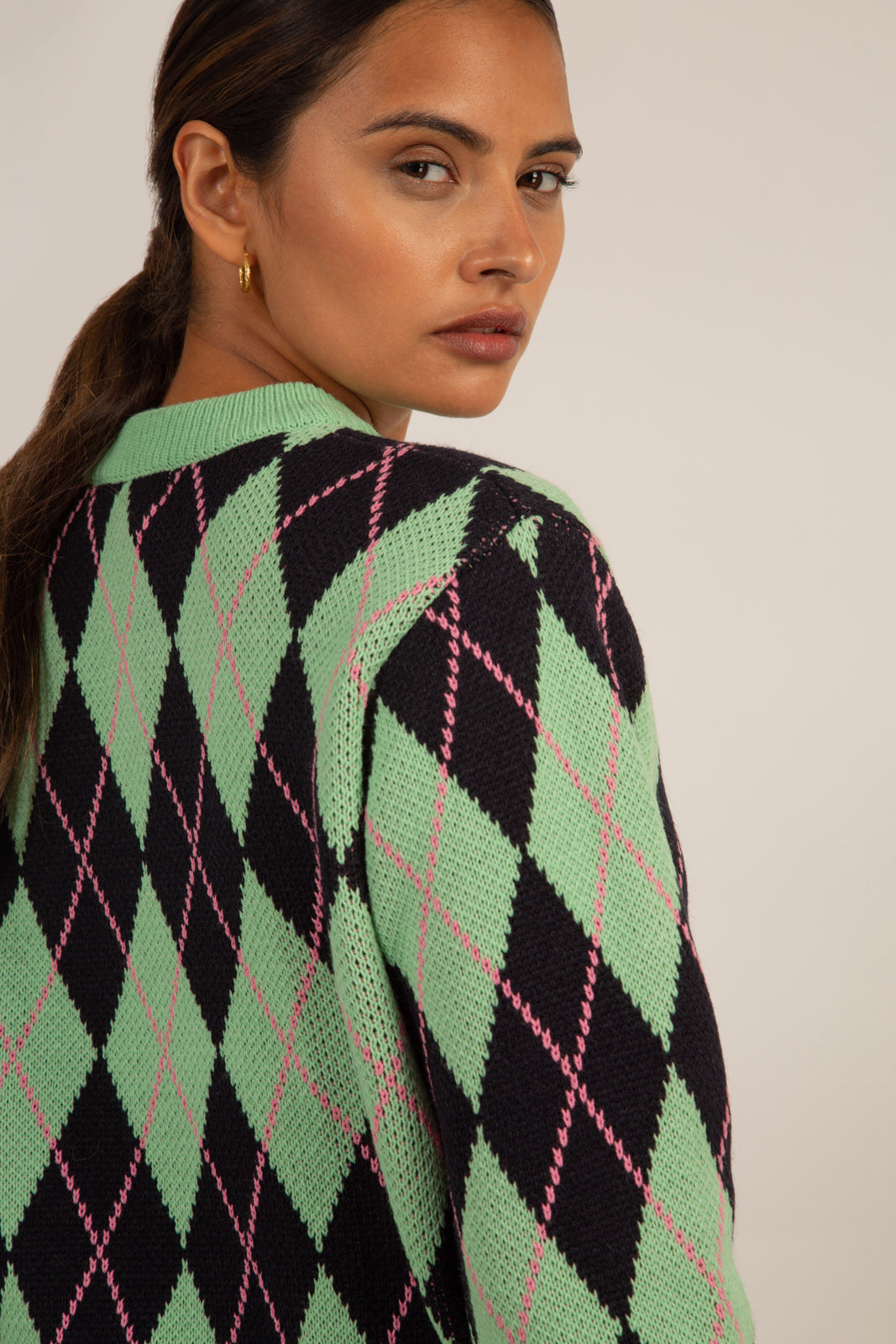 Mint navy and pink argyle jumper_12