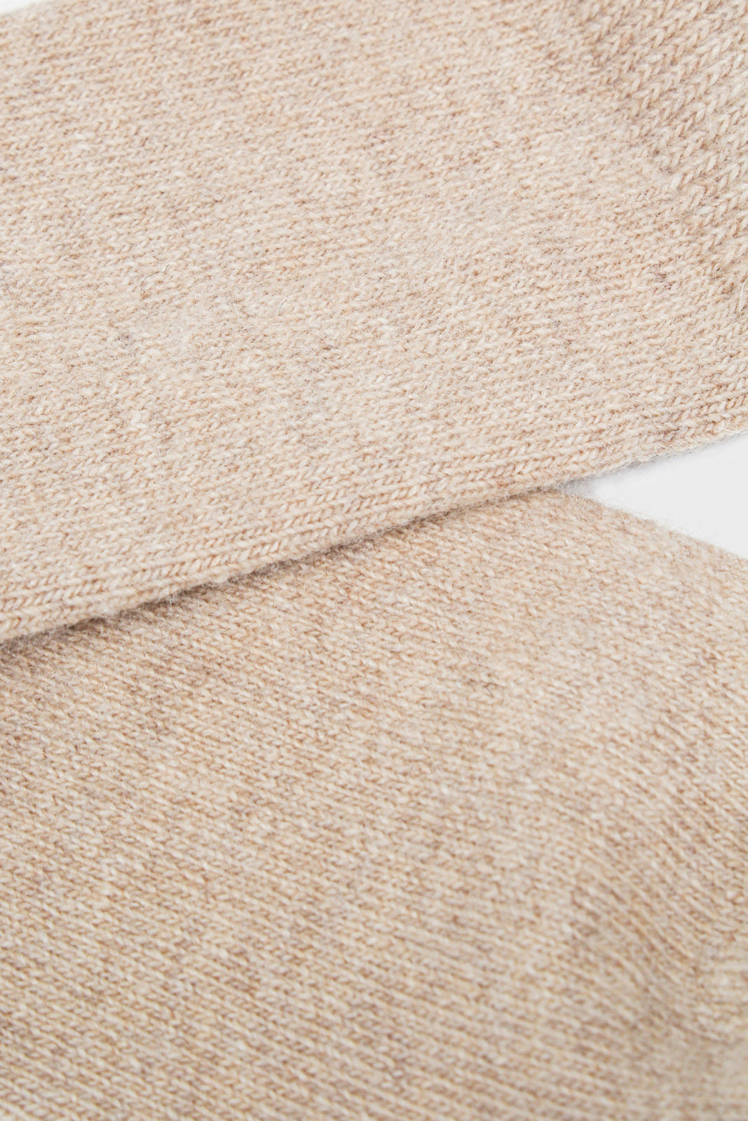 Light beige smooth cashmere wool blend socks_3