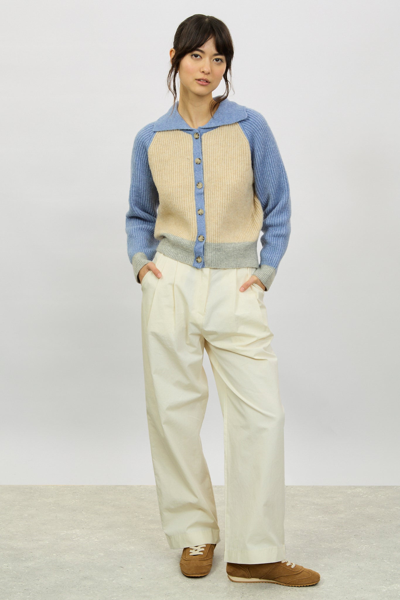 Baby blue and grey colourblock cardigan_4