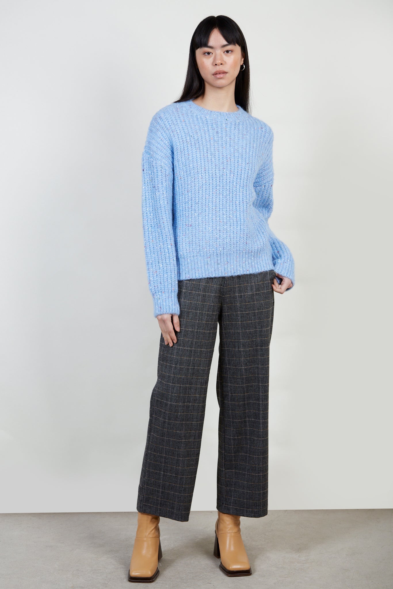 Baby blue rainbow fleck ribbed jumper_2
