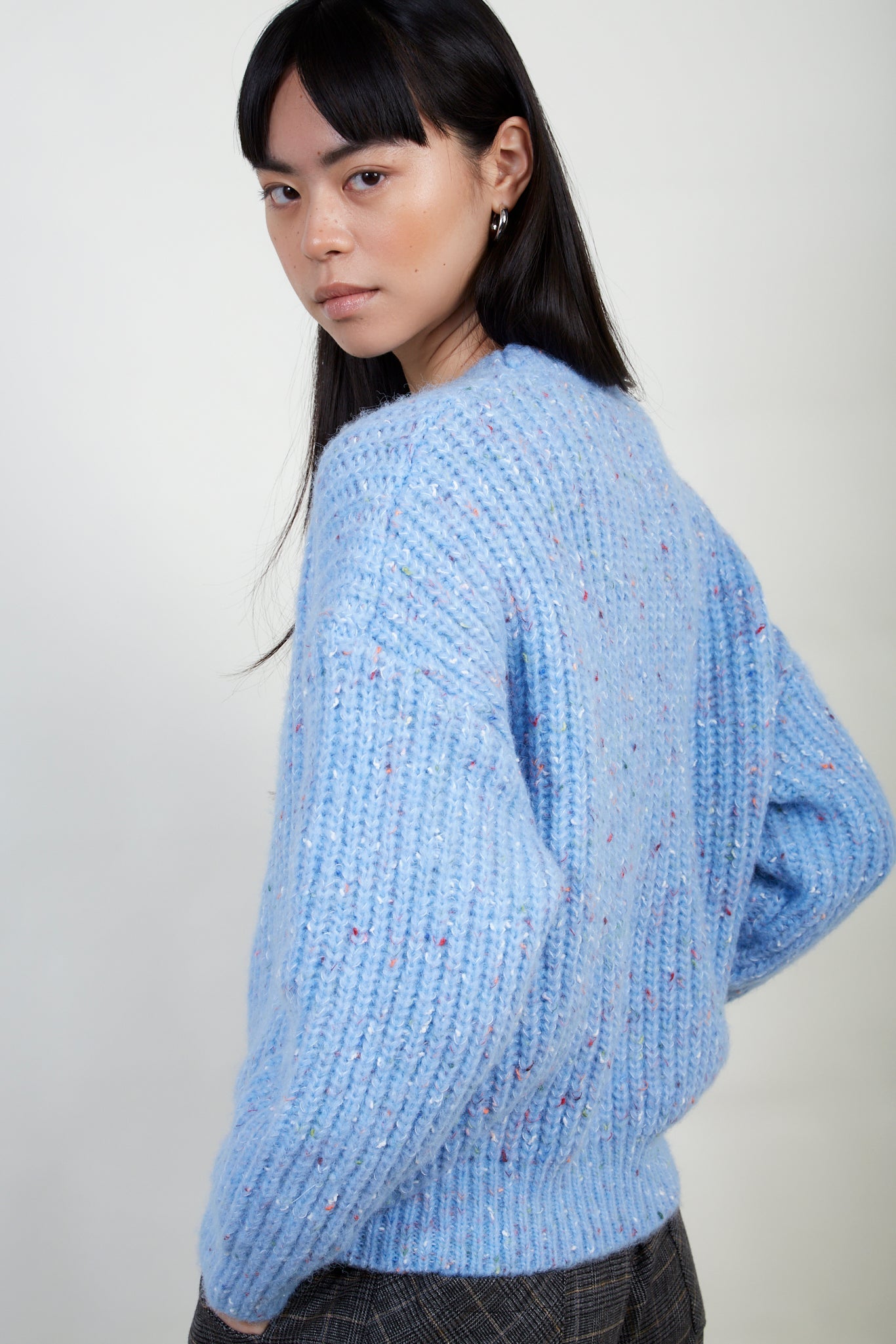 Baby blue rainbow fleck ribbed jumper_3