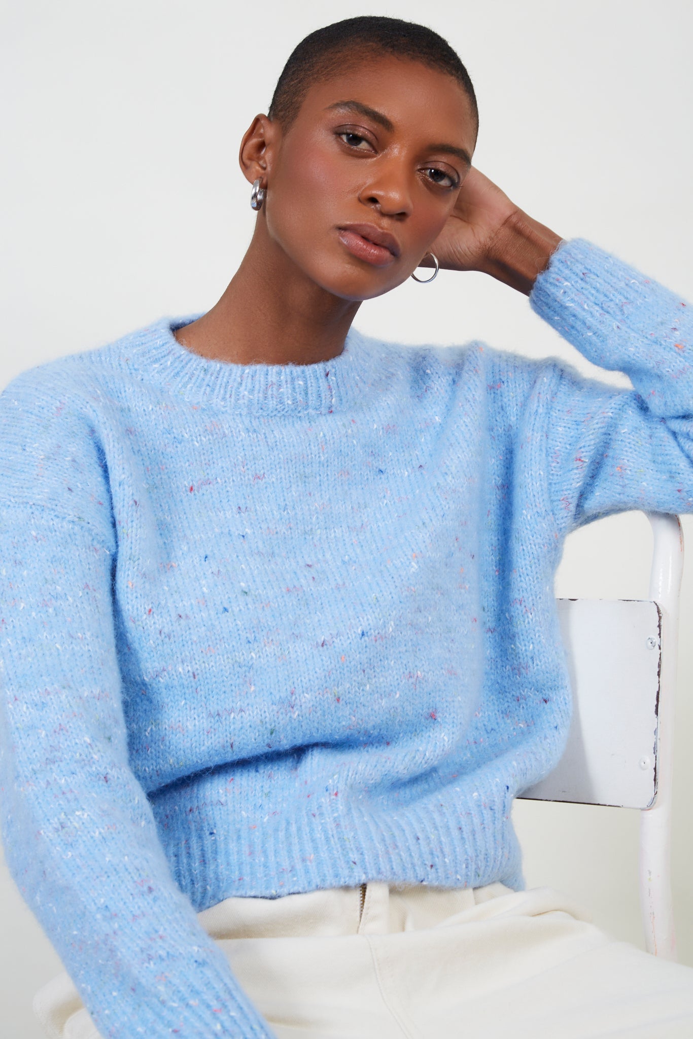 Baby blue rainbow fleck smooth jumper_1