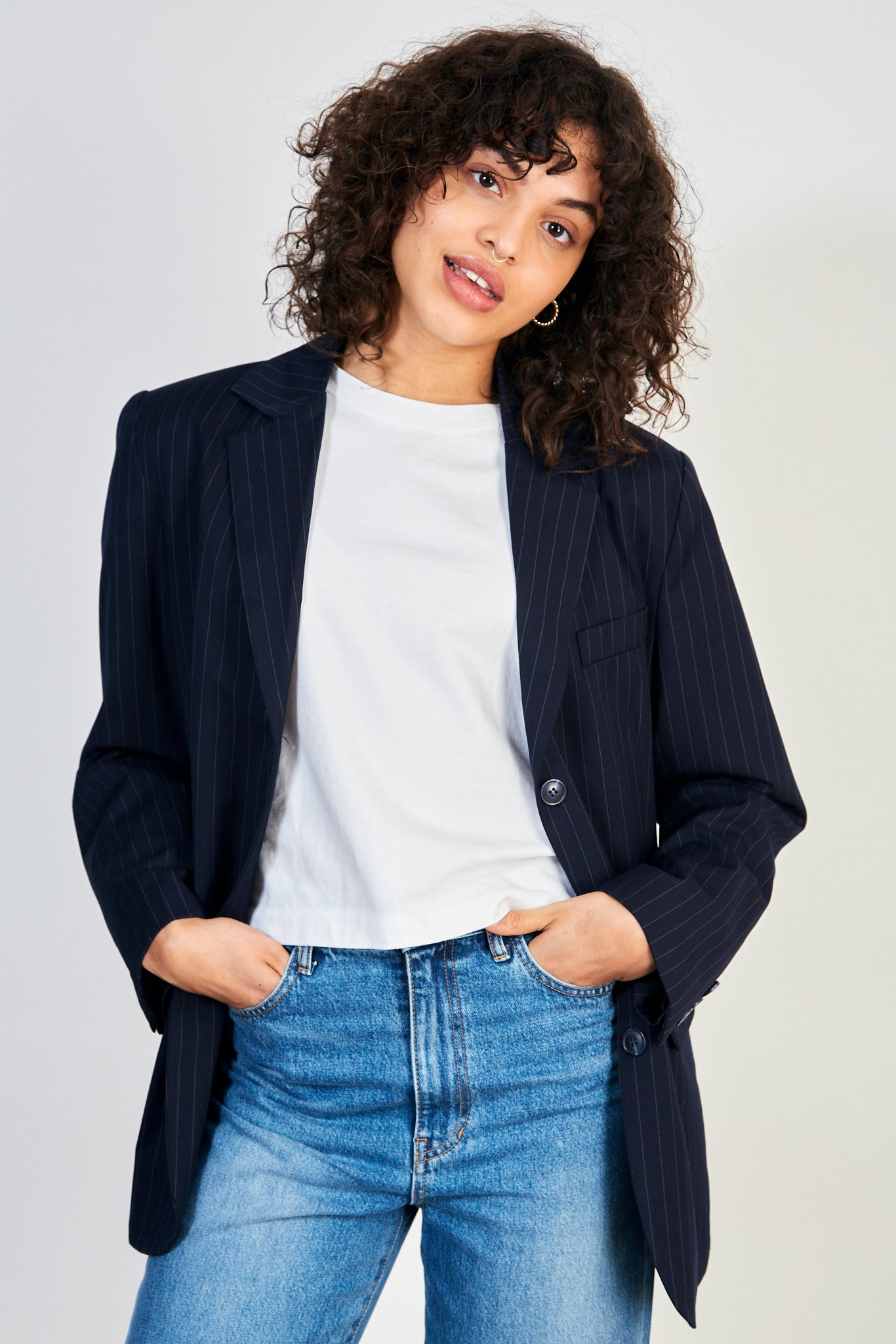 Navy pinstripe blazer_2