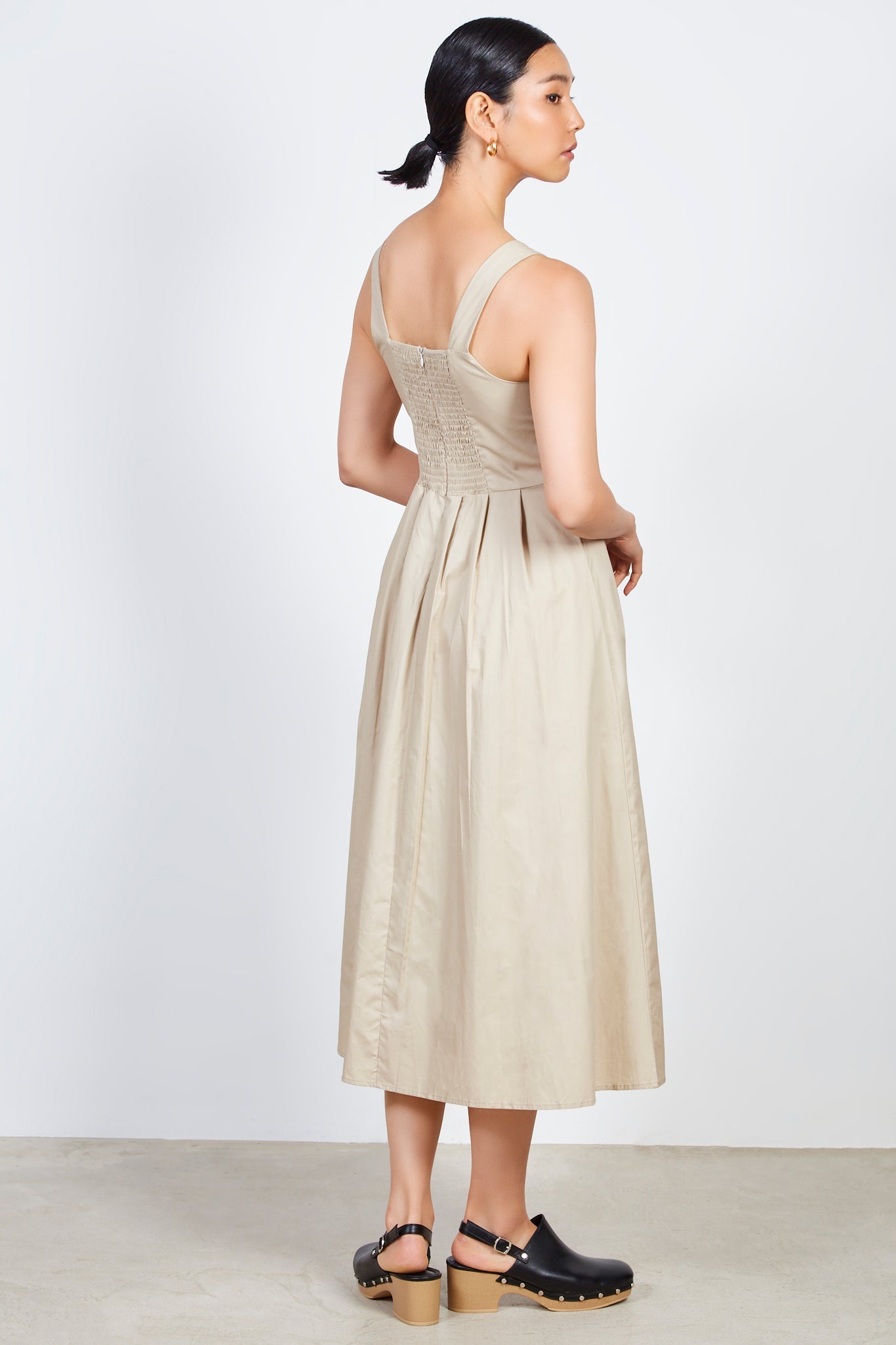 Beige corset bodice dress_2