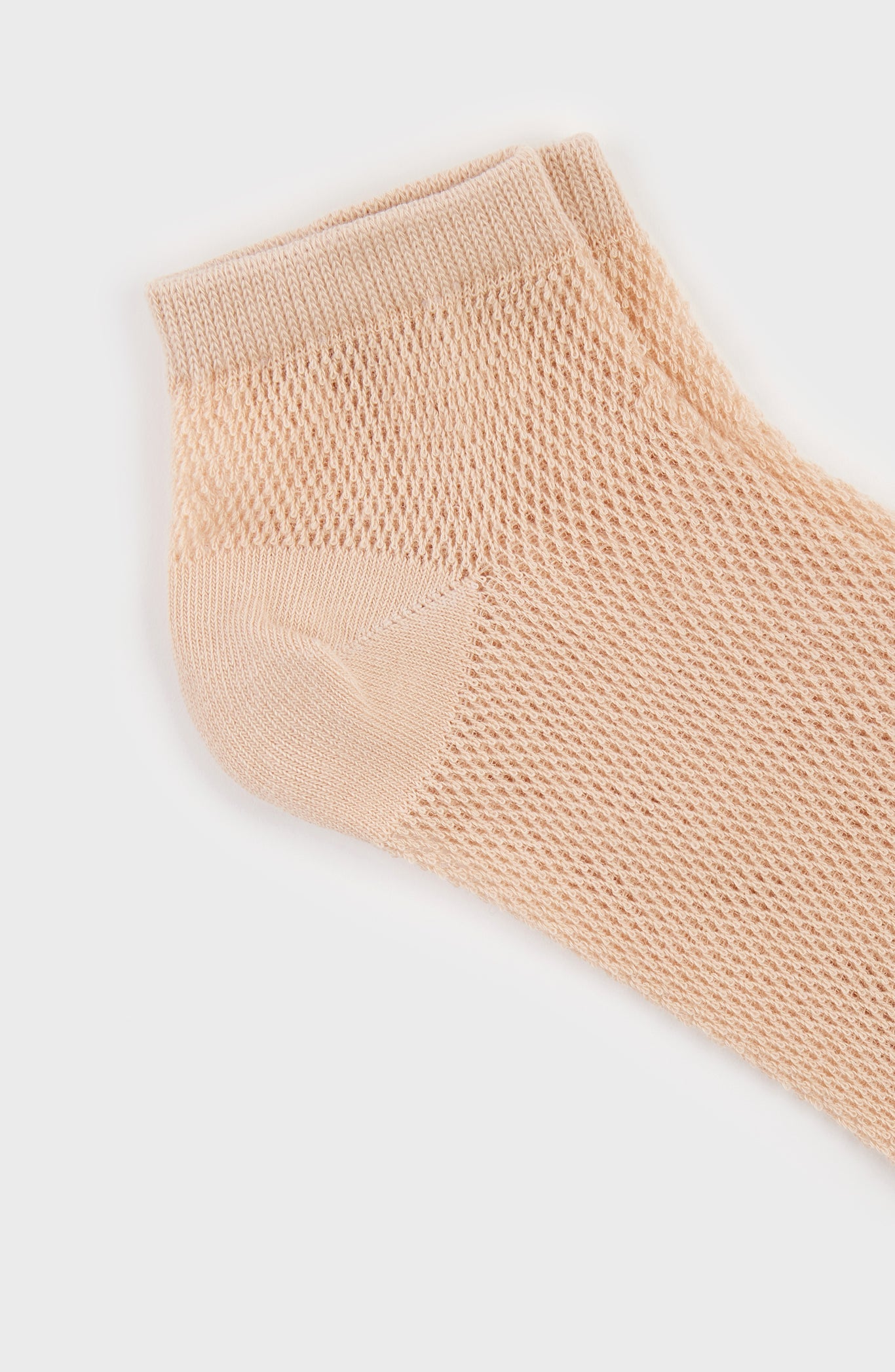 Beige mesh ankle socks_3