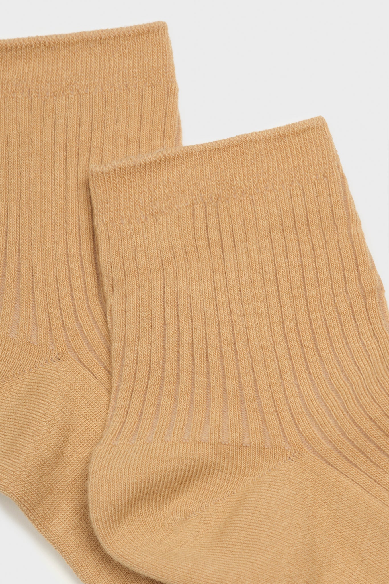 Beige short cotton blend socks_4