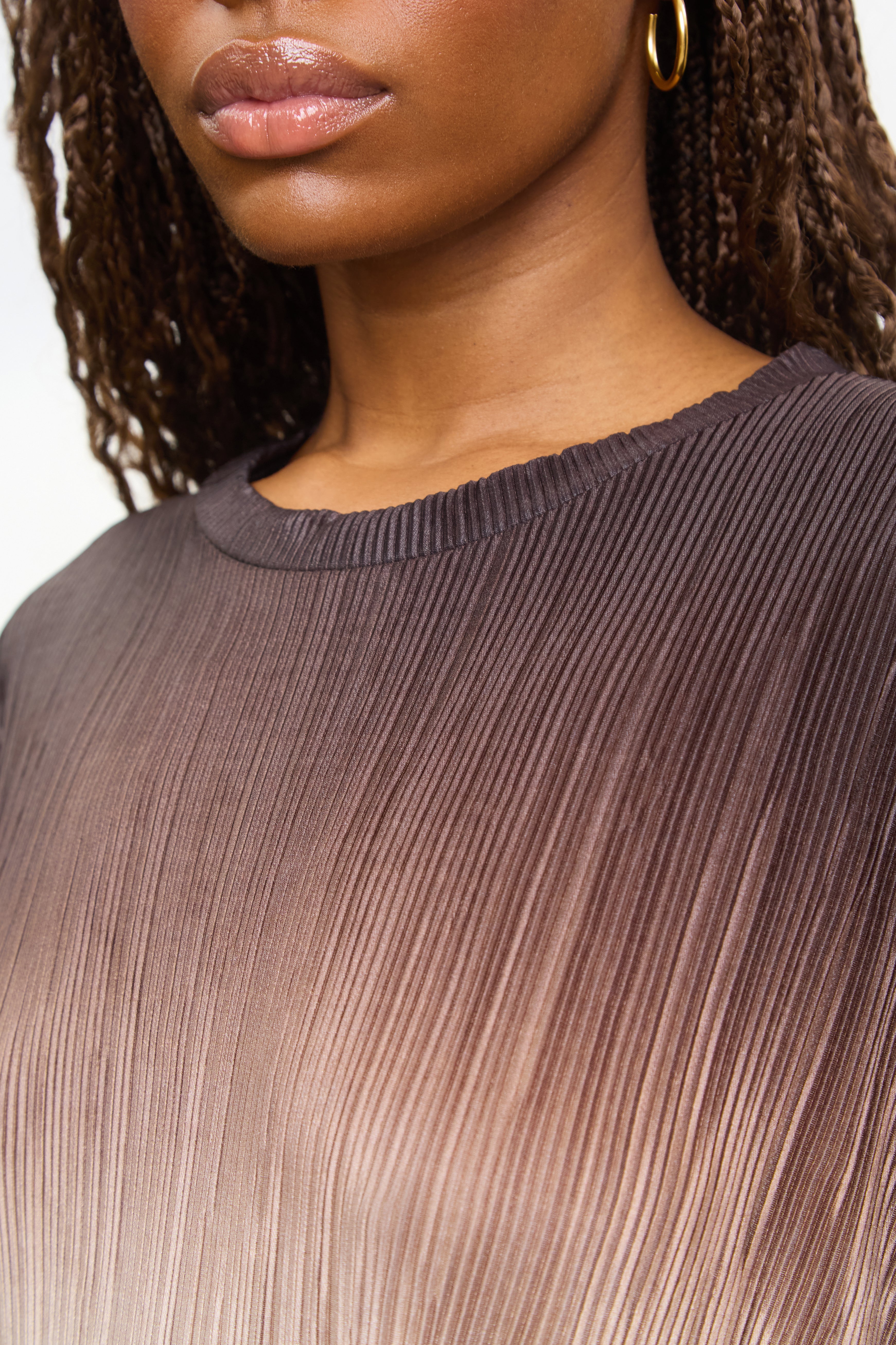 Black and grey bold ombre ribbed tee_3