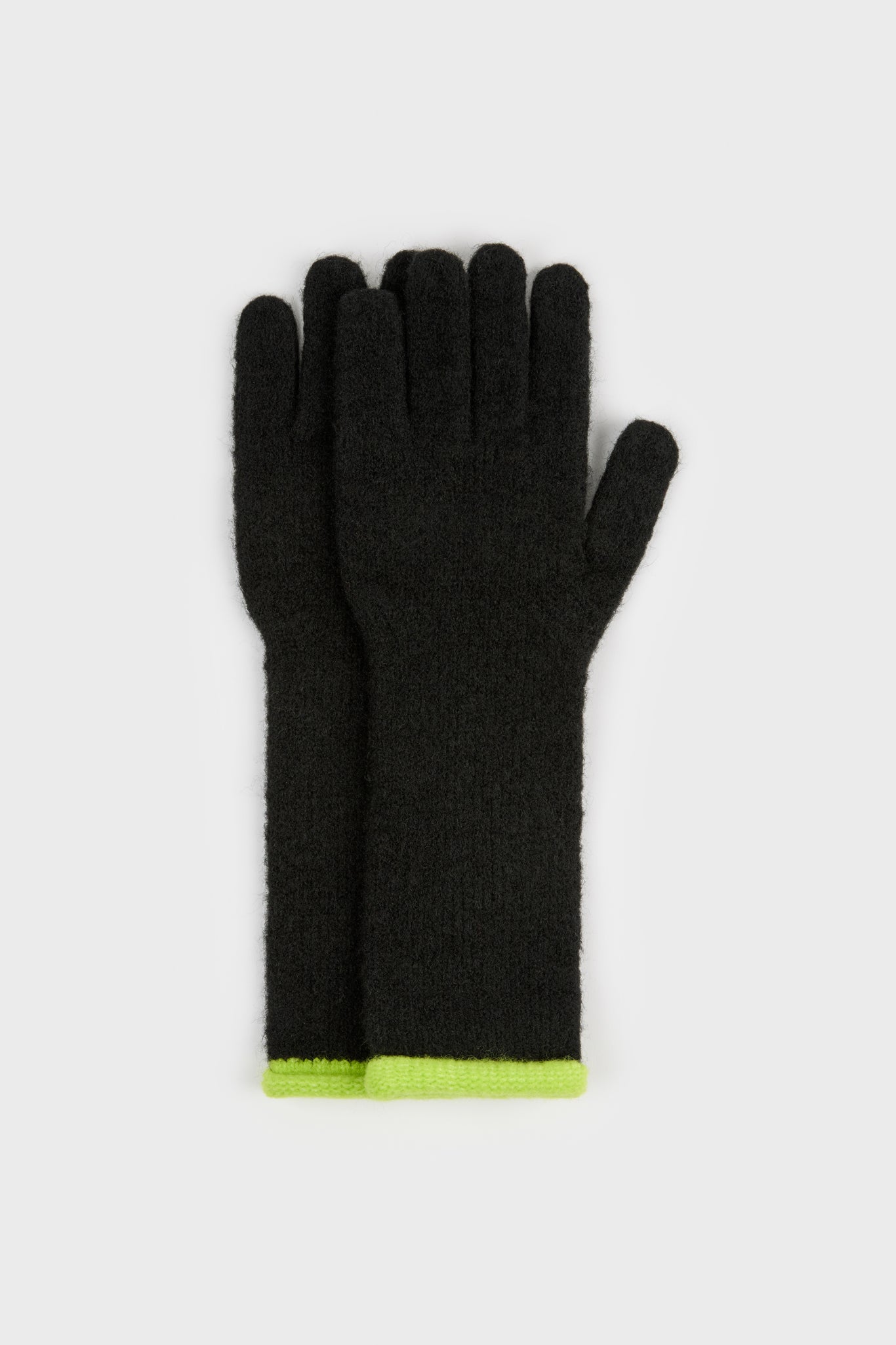 Black and neon trim long gloves_2