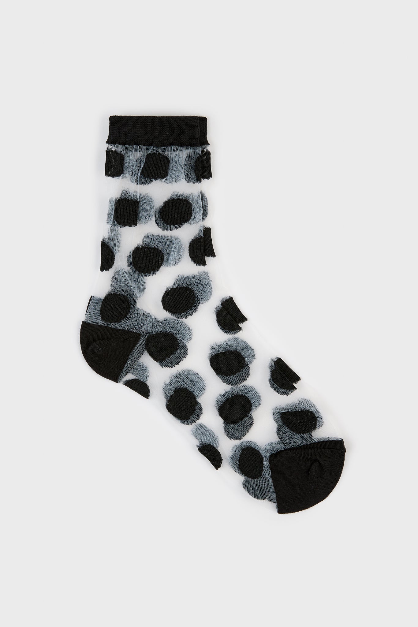 Black and white sheer polka dot socks_1