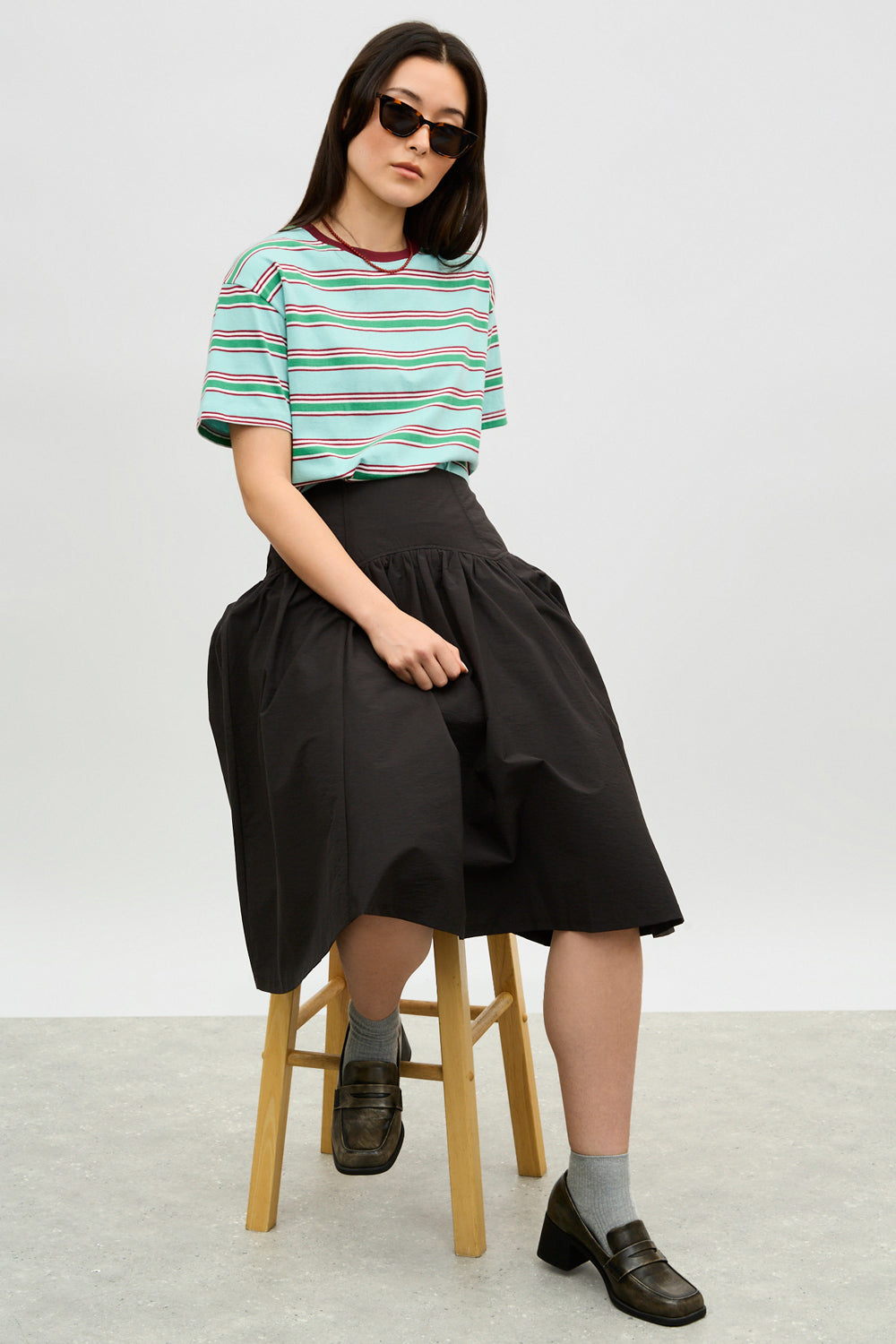 Black drop waist skirt_5