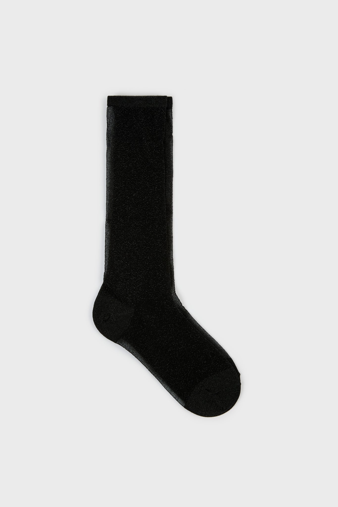 Black glitter superstar long socks_1
