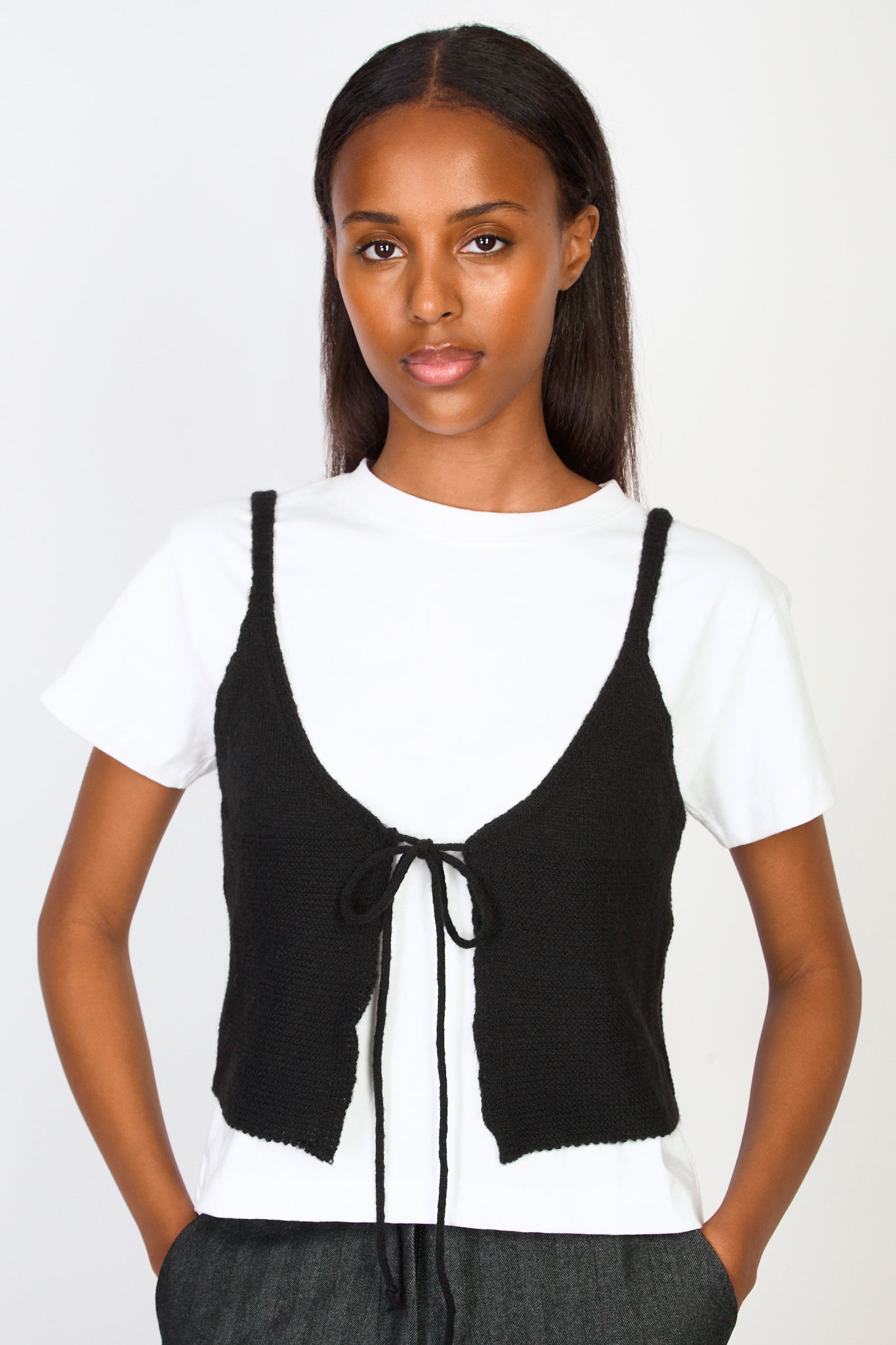 Black horizontal ribbed knit tank_2