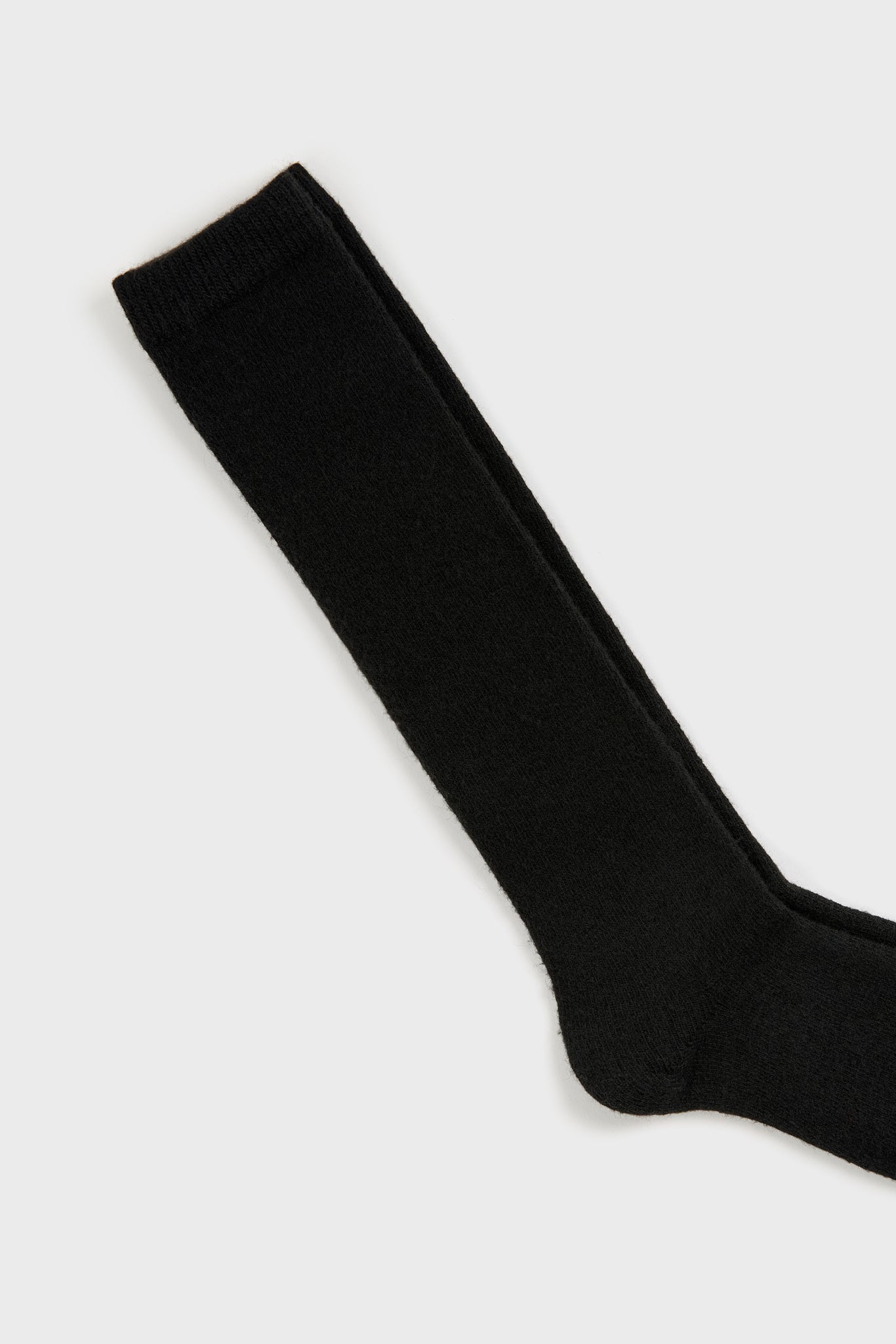 Black knee high cashmere blend socks_2