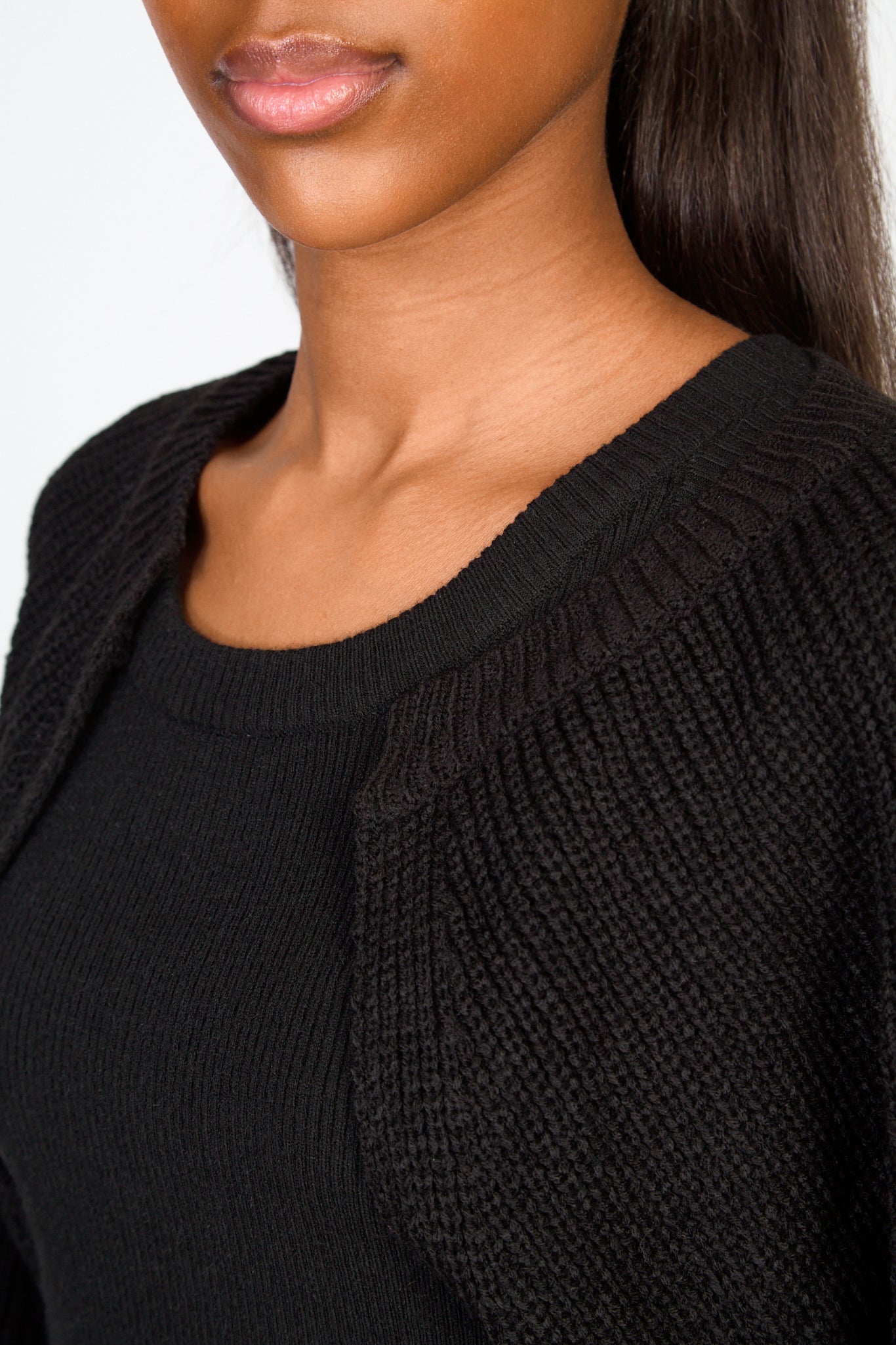Black knit shrug_3
