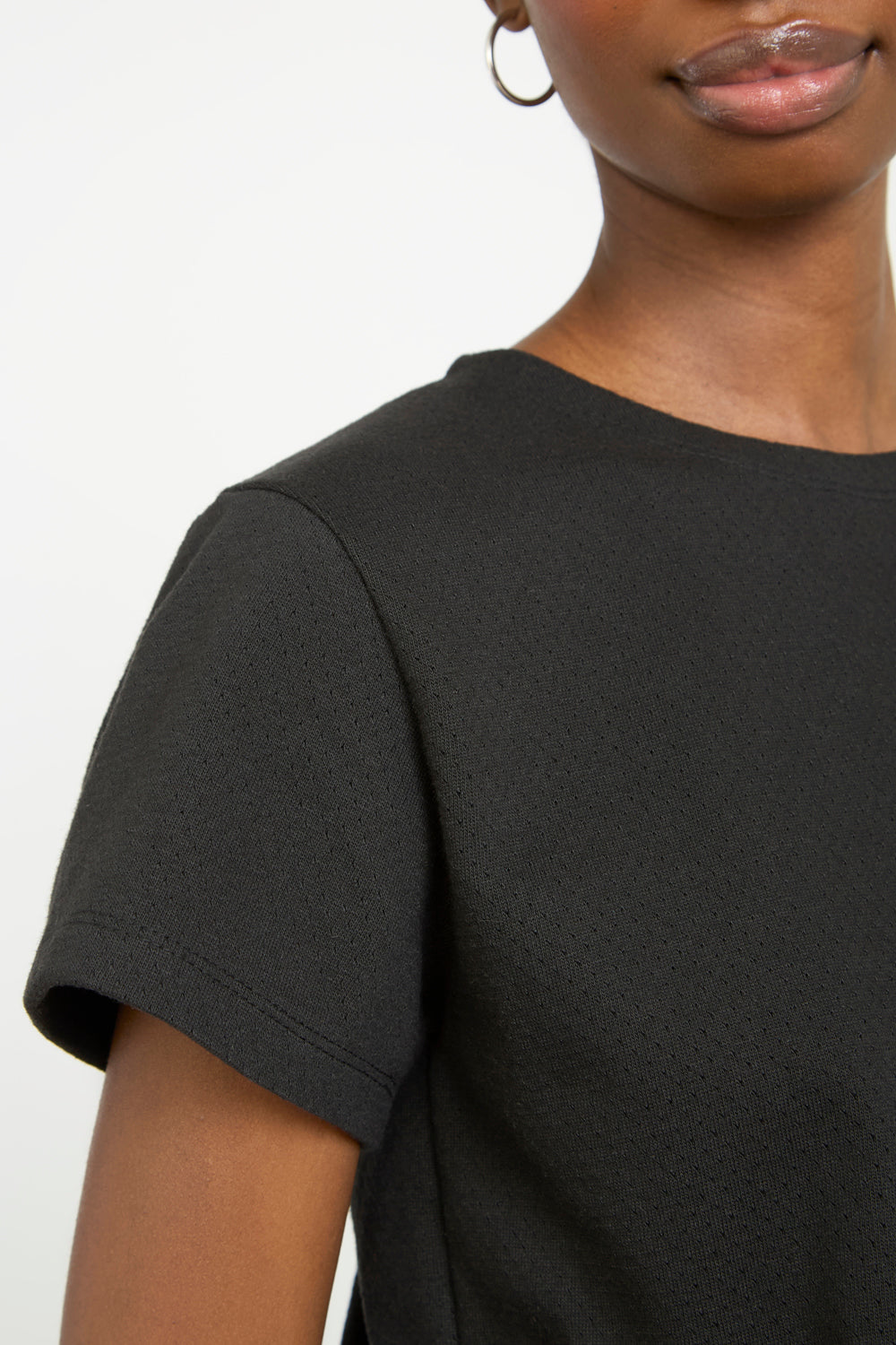Black perforated holes T-shirt_3