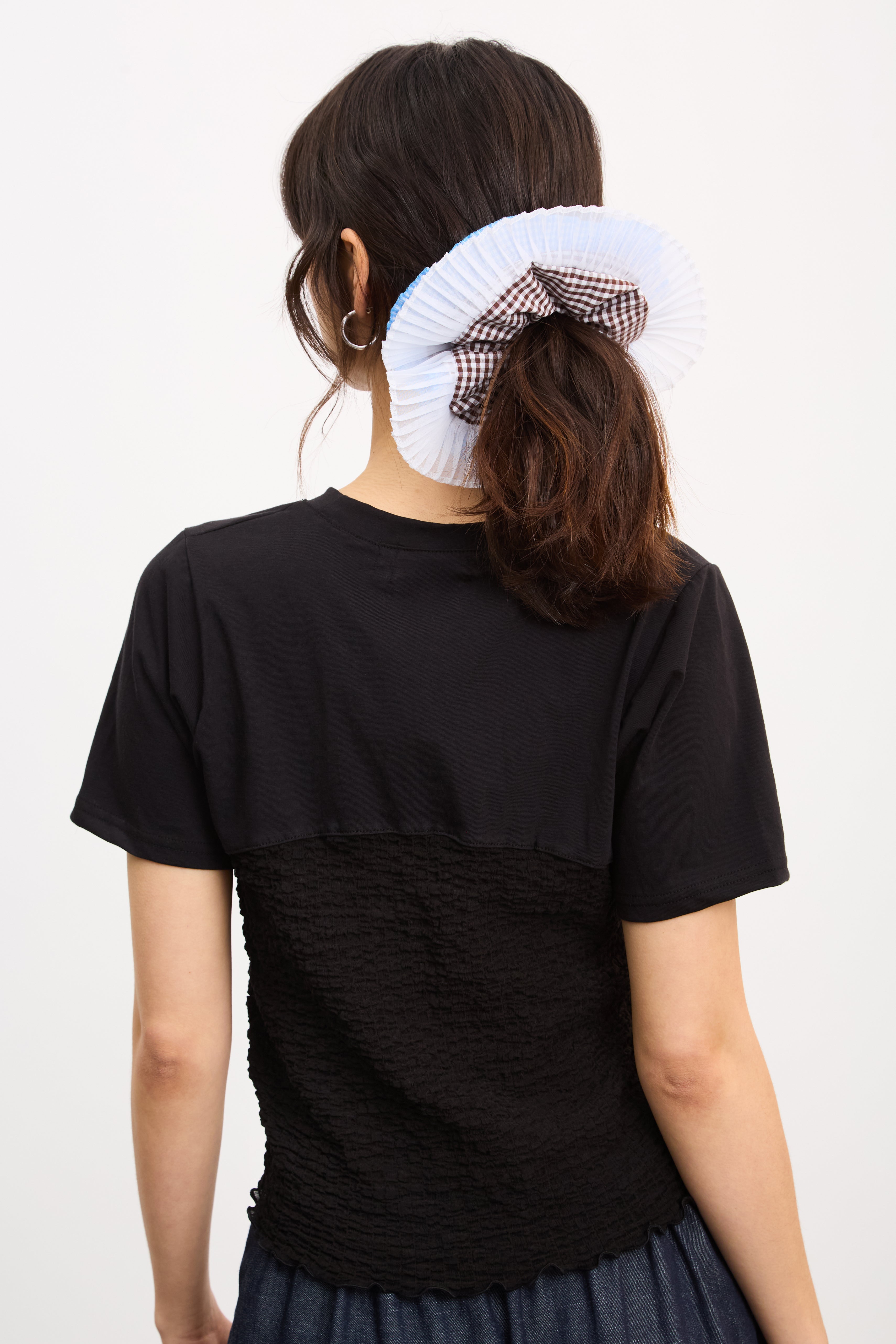 Black ruched bodice T-shirt_2