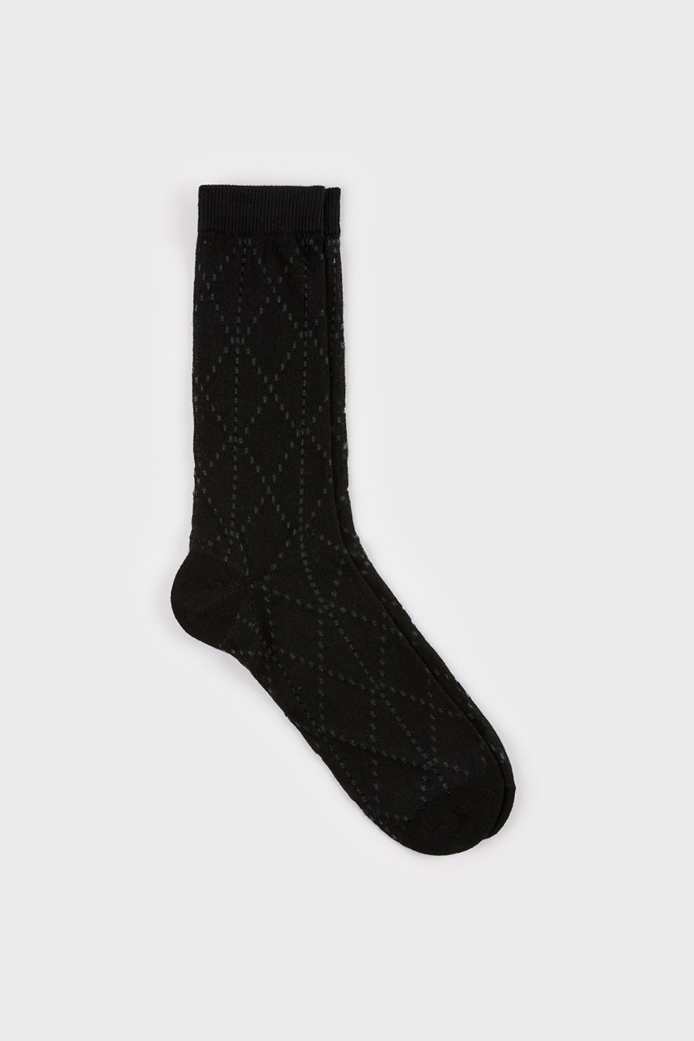 Semi sheer dotted diamond socks - Set of 3
