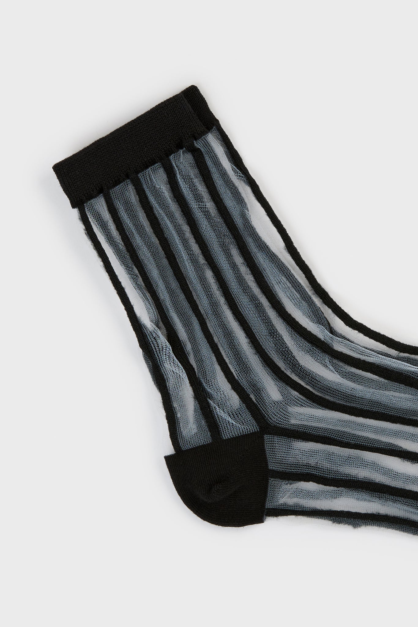 Black sheer referee stripe socks_2