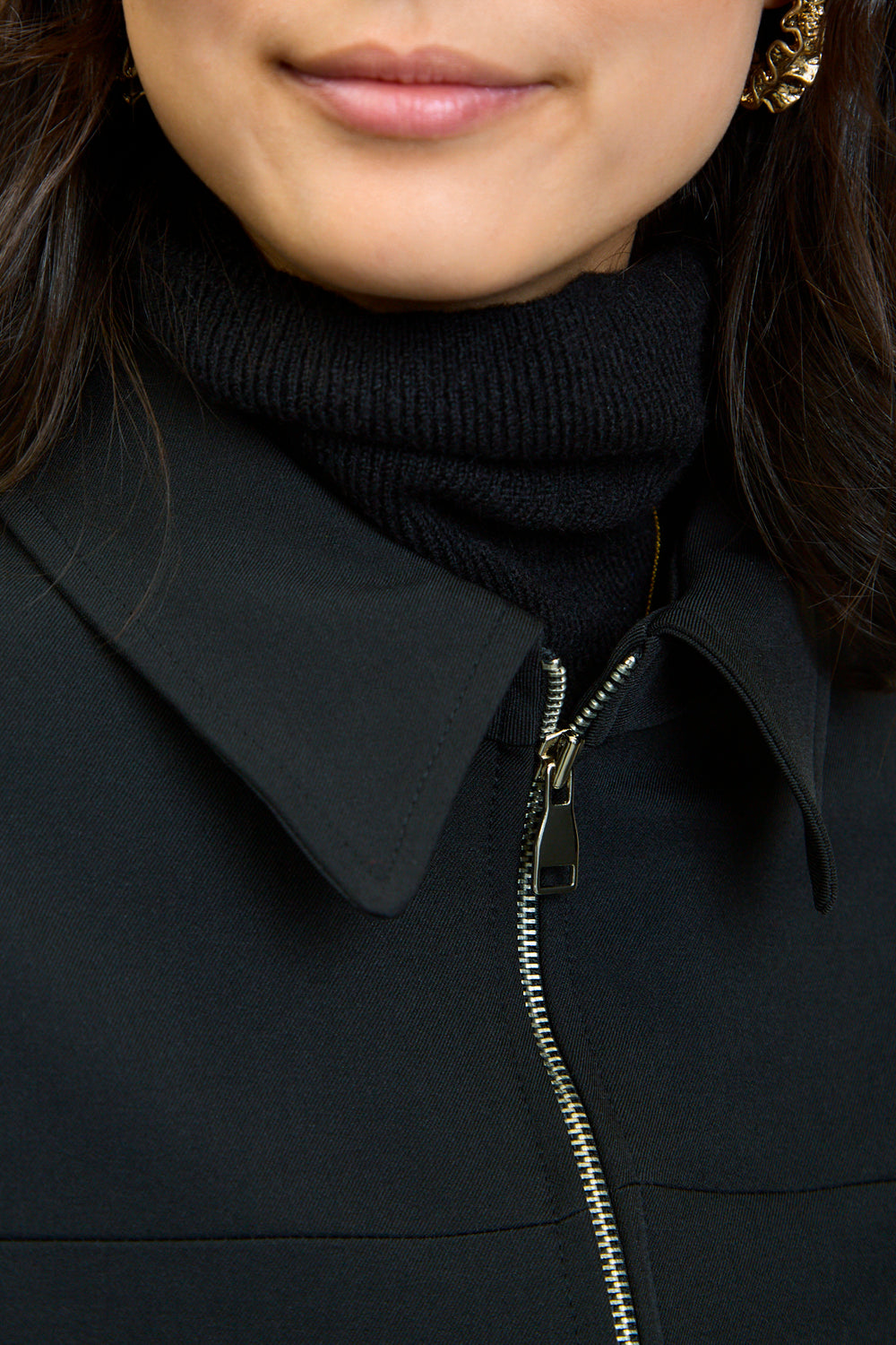 Black smart bomber jacket_4