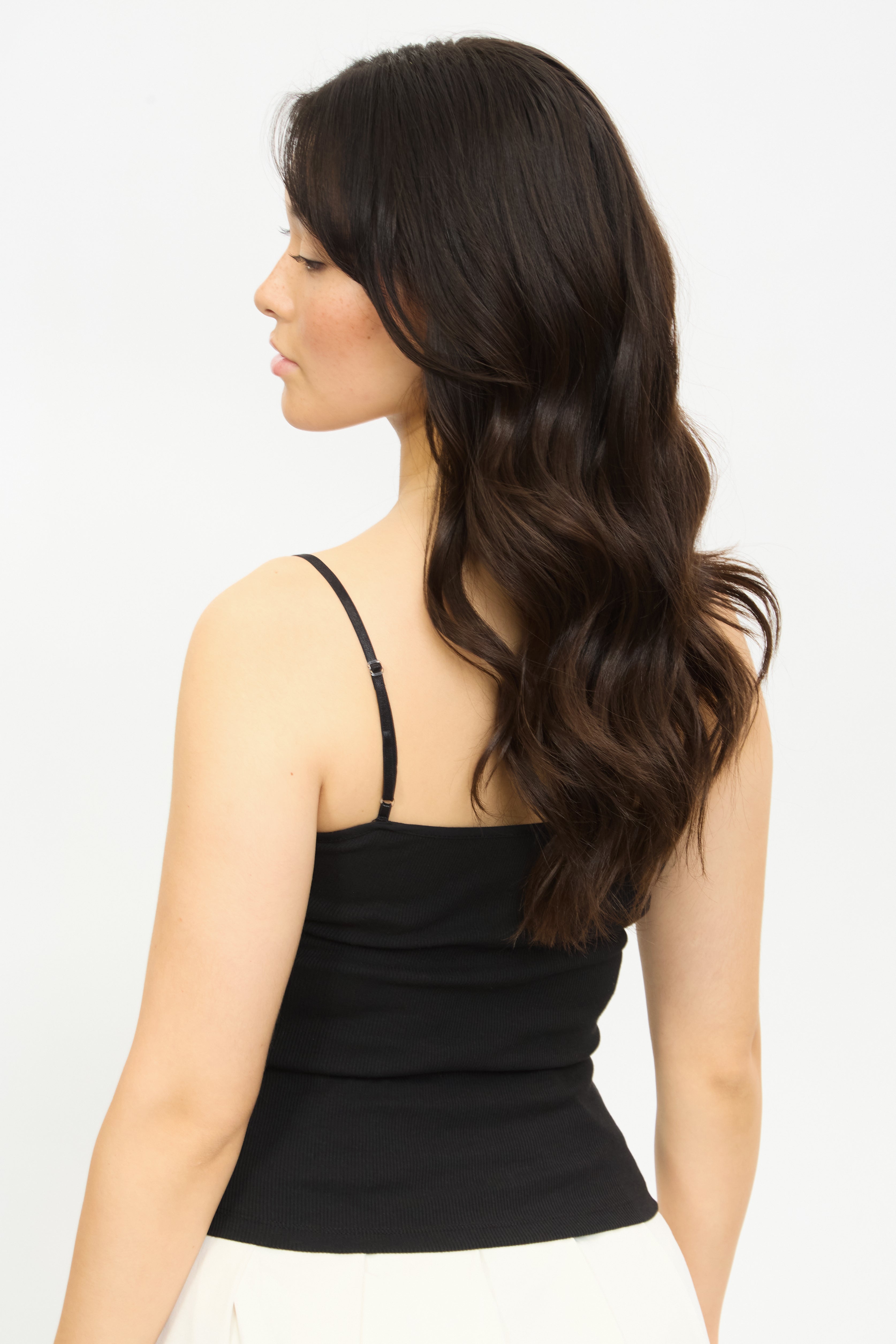 Black tie front tank top_2