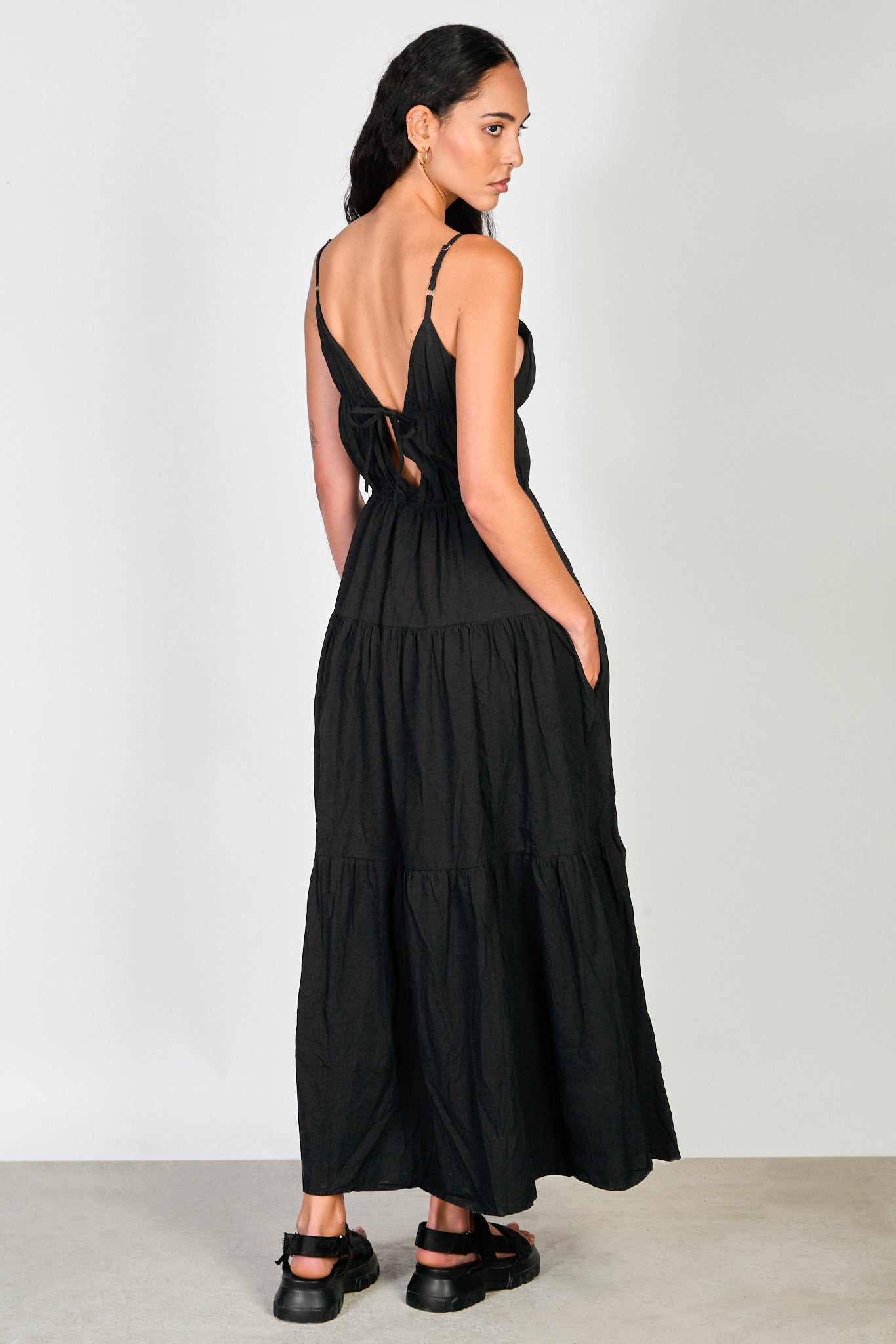 Black tiered maxi dress_2