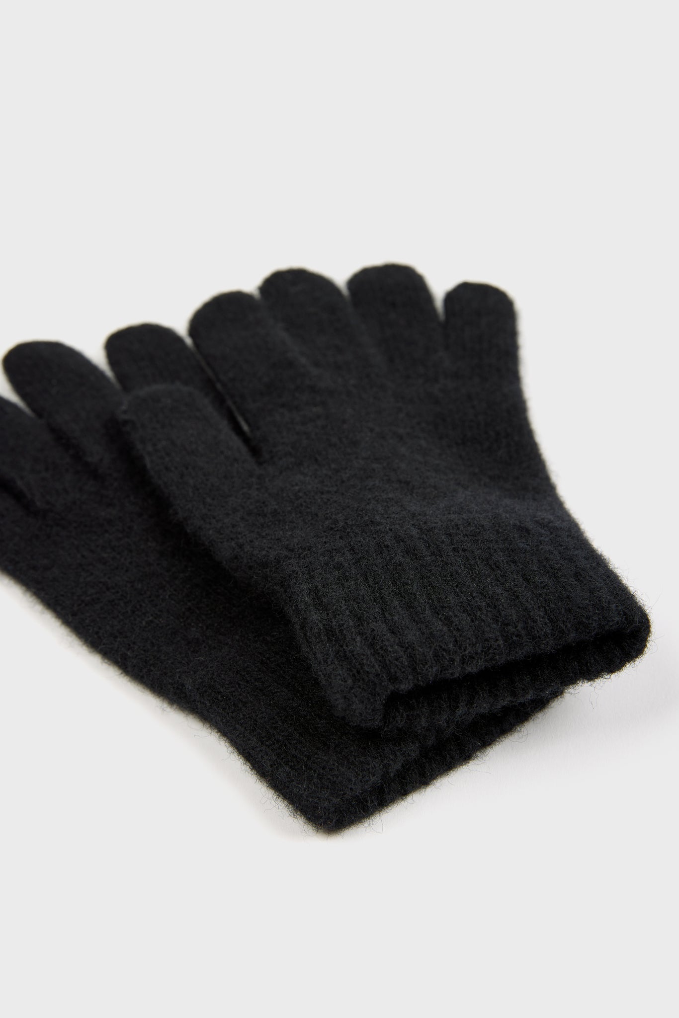 Black wool blend gloves_3